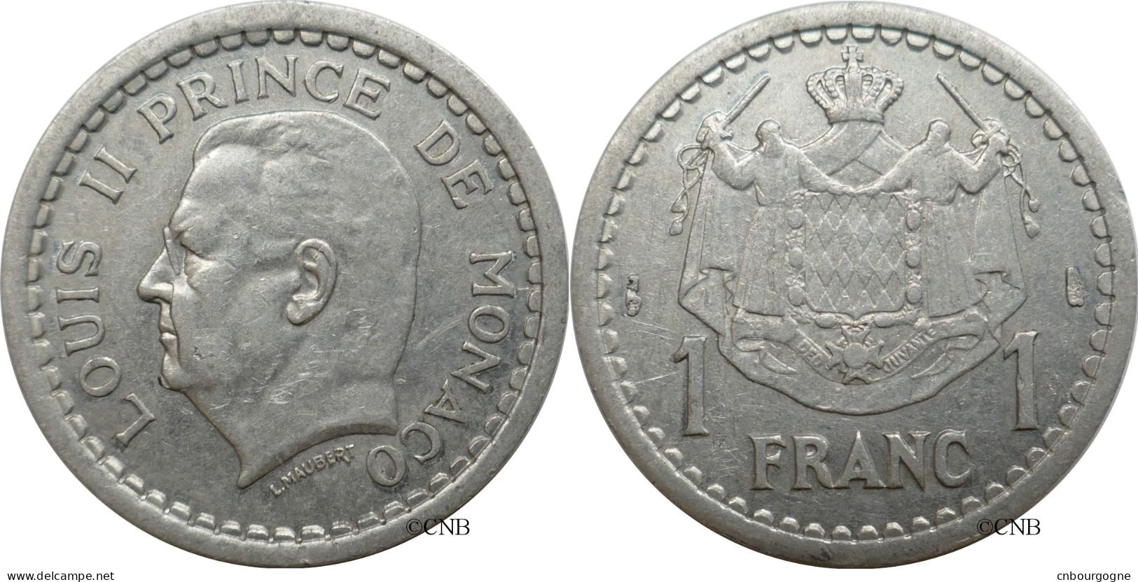 Monaco - Principauté - Louis II - 1 Franc ND (1943) - TTB/XF45 - Mon6525 - 1922-1949 Luigi II