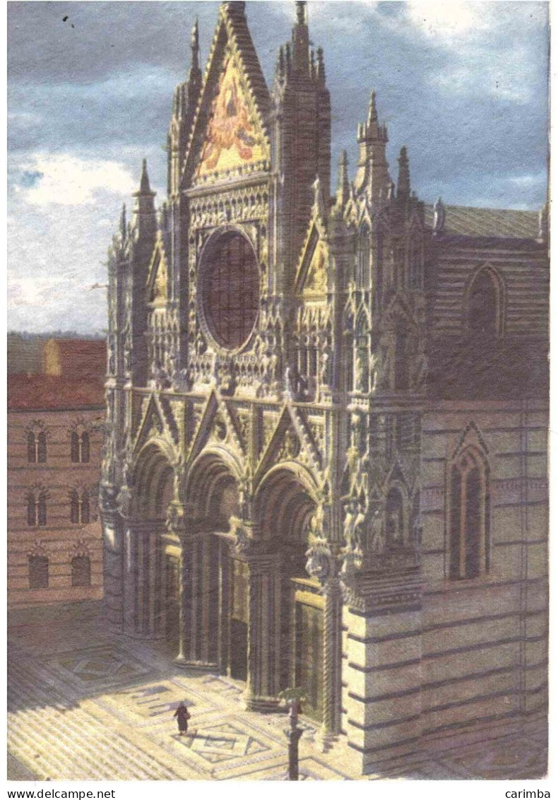 CARTOLINA SIENA DUOMO ANNULLO TARGHETTA MOSTRA MERCATO VINI - 1946-60: Marcofilia