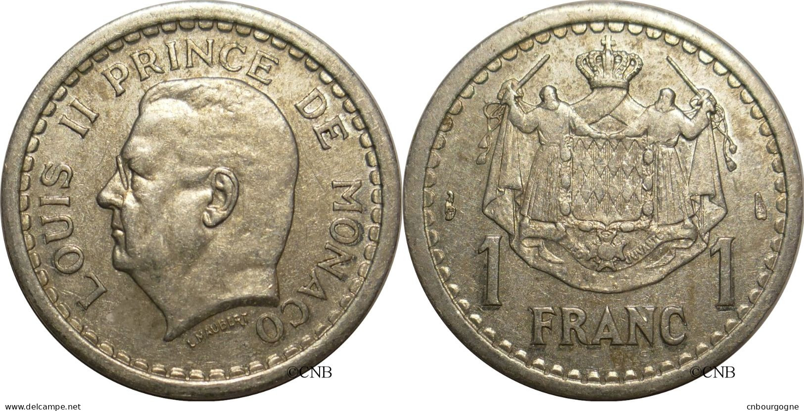 Monaco - Principauté - Louis II - 1 Franc ND (1943) - TTB/XF45 - Mon6724 - 1922-1949 Louis II