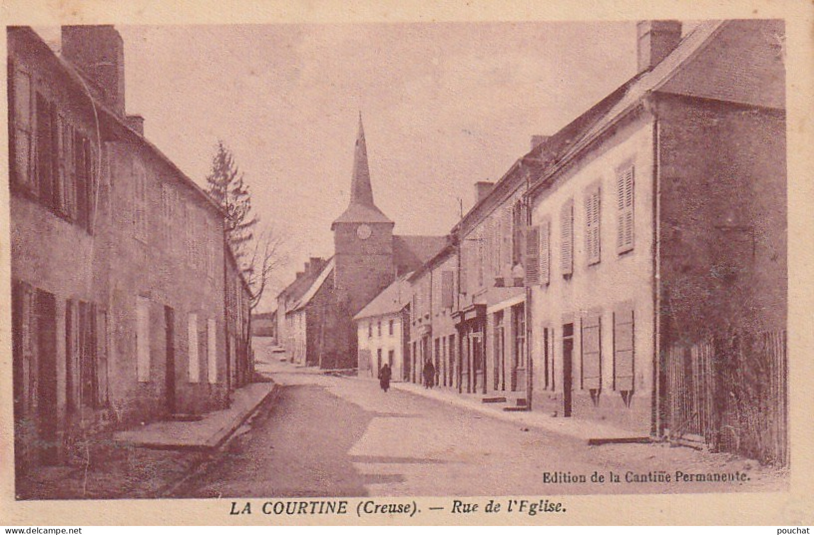 BE13 -(23) LA COURTINE -  RUE DE L ' EGLISE  -  2 SCANS - La Courtine