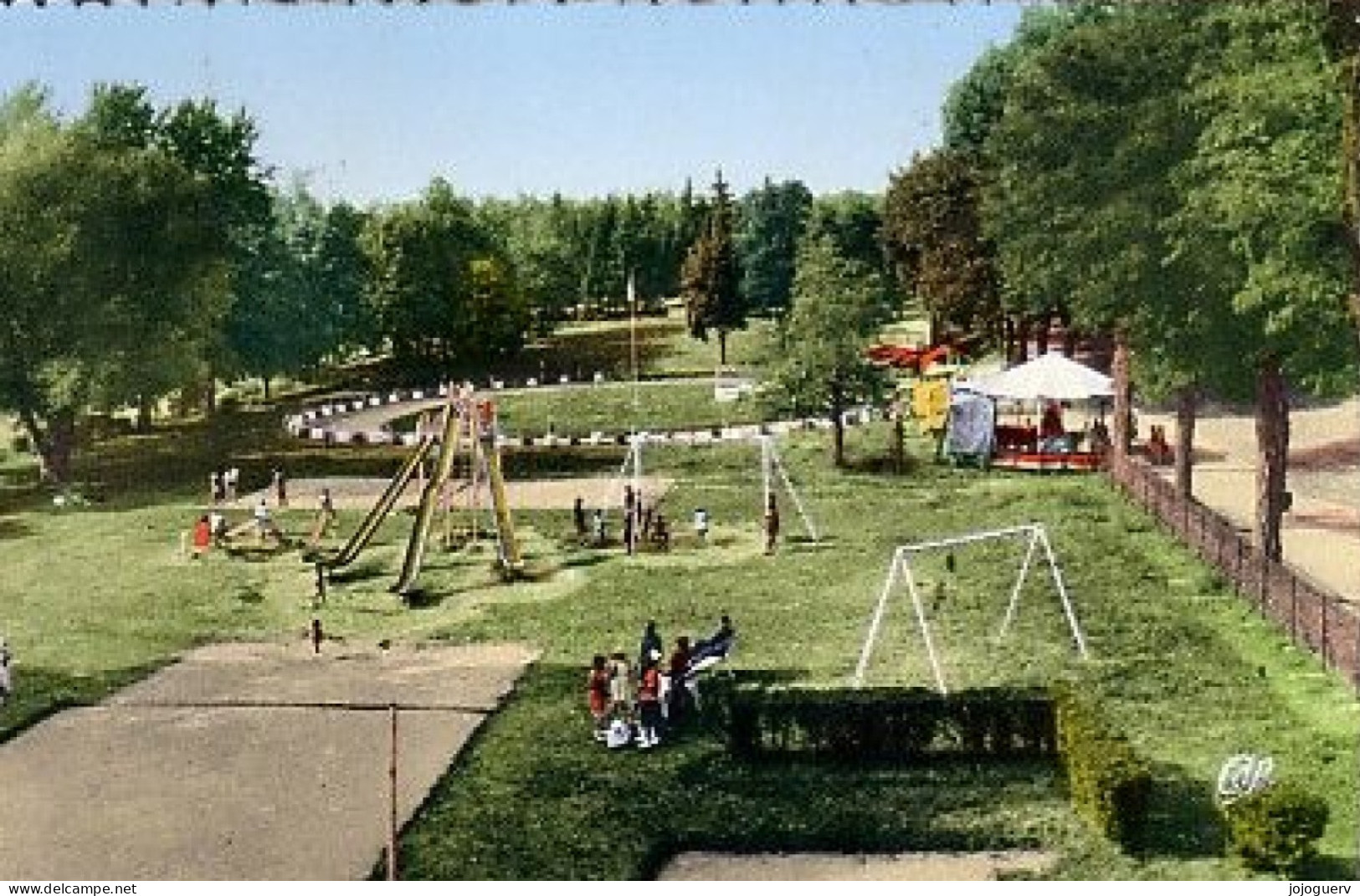 St Honoré  Les Bains Le Parc D'enfants Et Ses  Jeux ( Balançoire , Manège , Tobogan ...timbrée En 1965 - Altri & Non Classificati