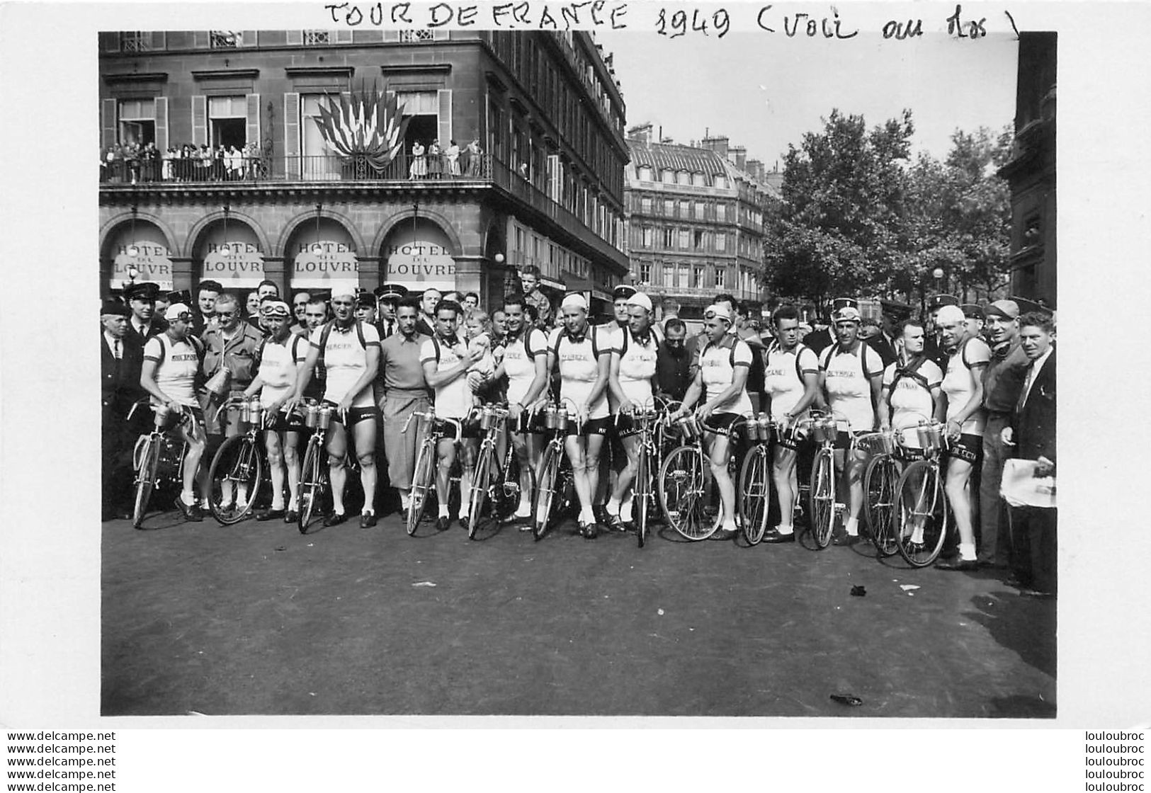 TOUR DE FRANCE 1949 EQUIPE DE L'OUEST NORD VOIR LES 2 SCANS NOM DES COUREURS  ROBIC KLABINSKI ETC... - Ciclismo