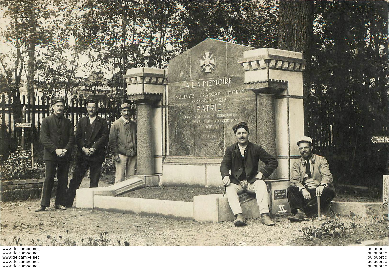 HAMMELBURG CARTE PHOTO MONUMENT A LA MEMOIRE DES SOLDATS FRANCAIS MORTS EN CAPTIVITE - Weltkrieg 1914-18