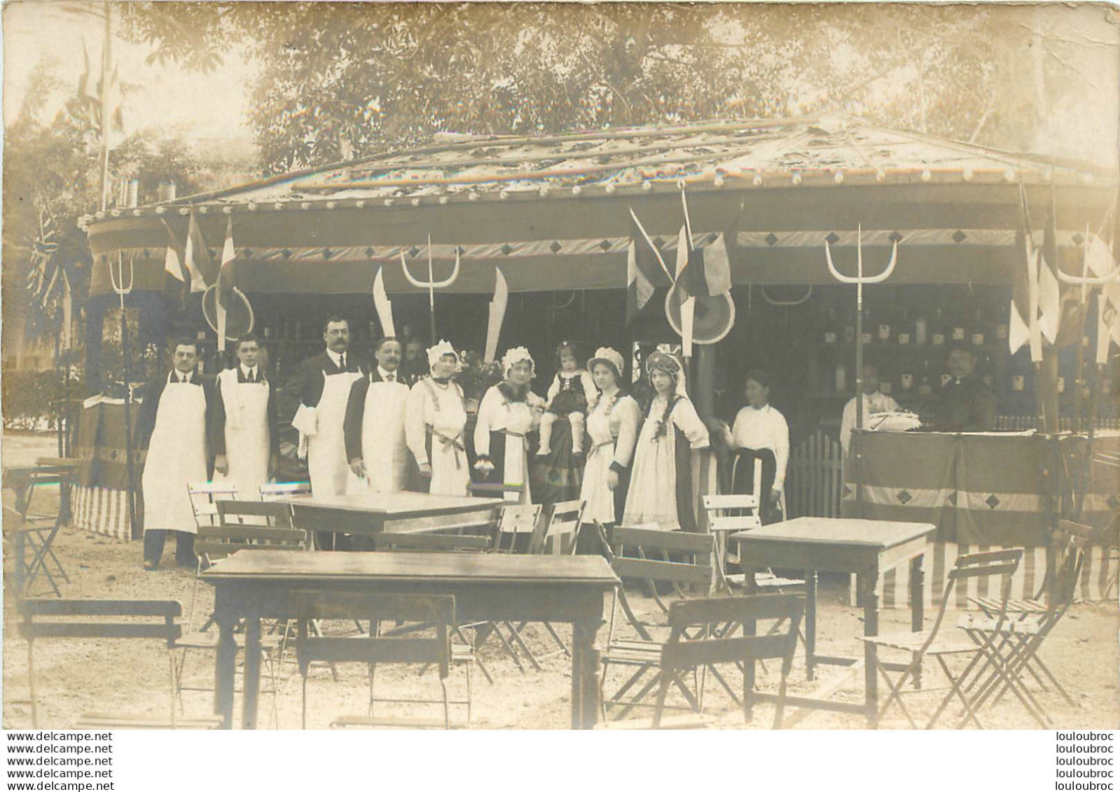 HAIPHONG 1916 CARTE PHOTO  KERMESSE POUR LES BLESSES DE GUERRE TEXTE SUR LE VAPEUR VILLE DE LA CIOTAT - Vietnam