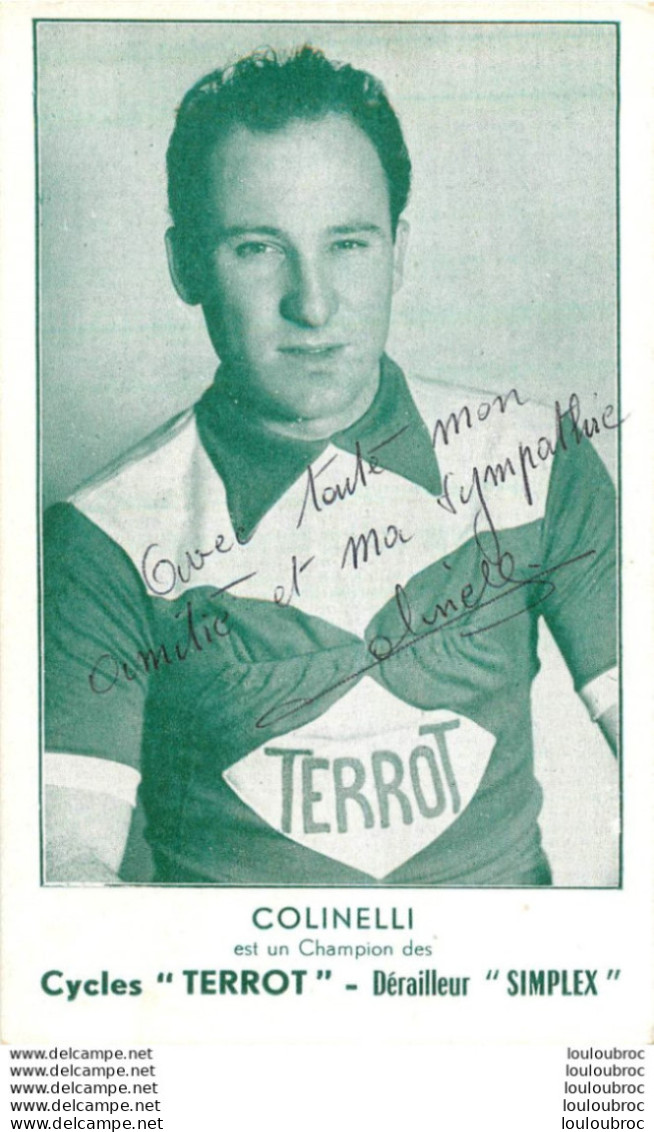 COLINELLI AVEC AUTOGRAPHE DEDICACE ORIGINALE - Cyclisme