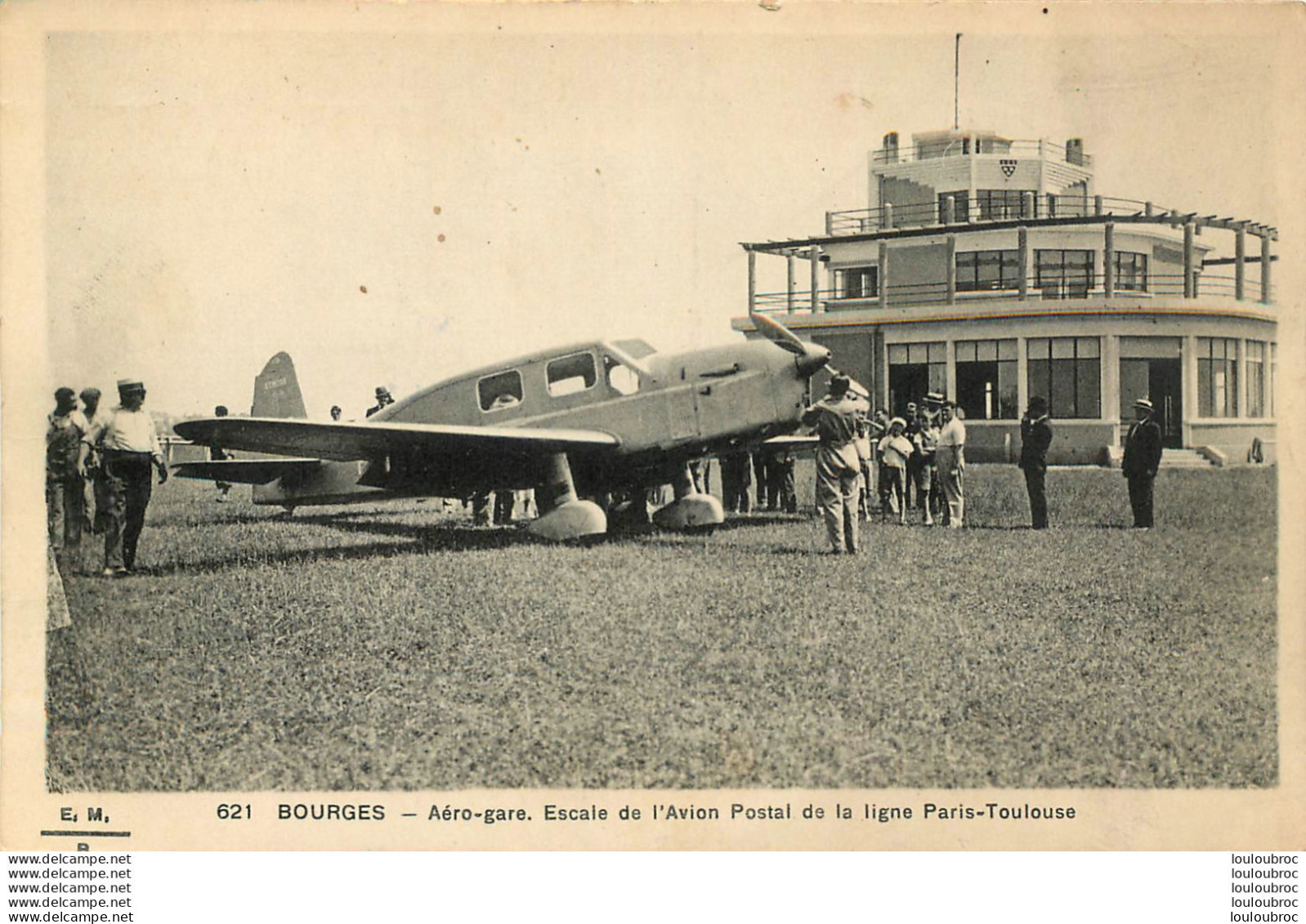 AVION POSTAL DE LA LIGNE PARIS TOULOUSE AERO-GARE DE BOURGES  - 1919-1938: Fra Le Due Guerre