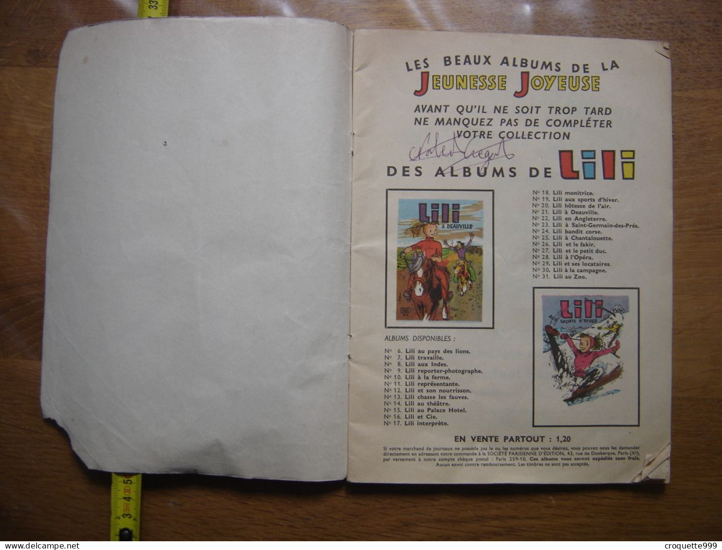 1965 LILI Dans La Lune 32 Jeunesse Joyeuse Etat Moyen A Etudier - Lili L'Espiègle