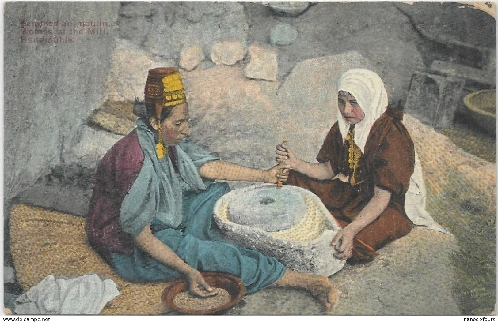 ASIE. PALESTINE. JERUSALEM.  FEMMES AU MOULIN.  CARTE ECRITE - Palästina