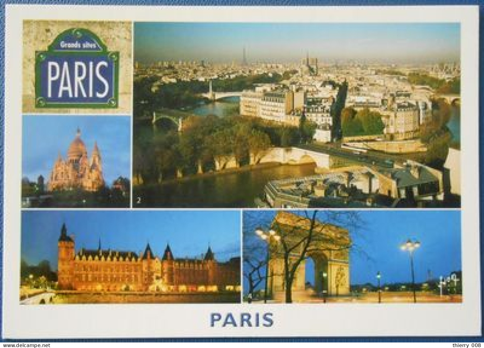 F45  Paris 75  Multivue Sacré-Coeur Seine Et Ile Saint-Louis Conciergerie Arc De Triomphe - Multi-vues, Vues Panoramiques