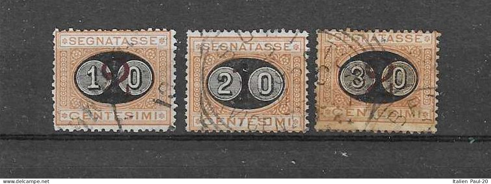 Italien - Selt./gest. Bessere "Portomarken" Aus 1890 - Michel 15/17! - Postage Due