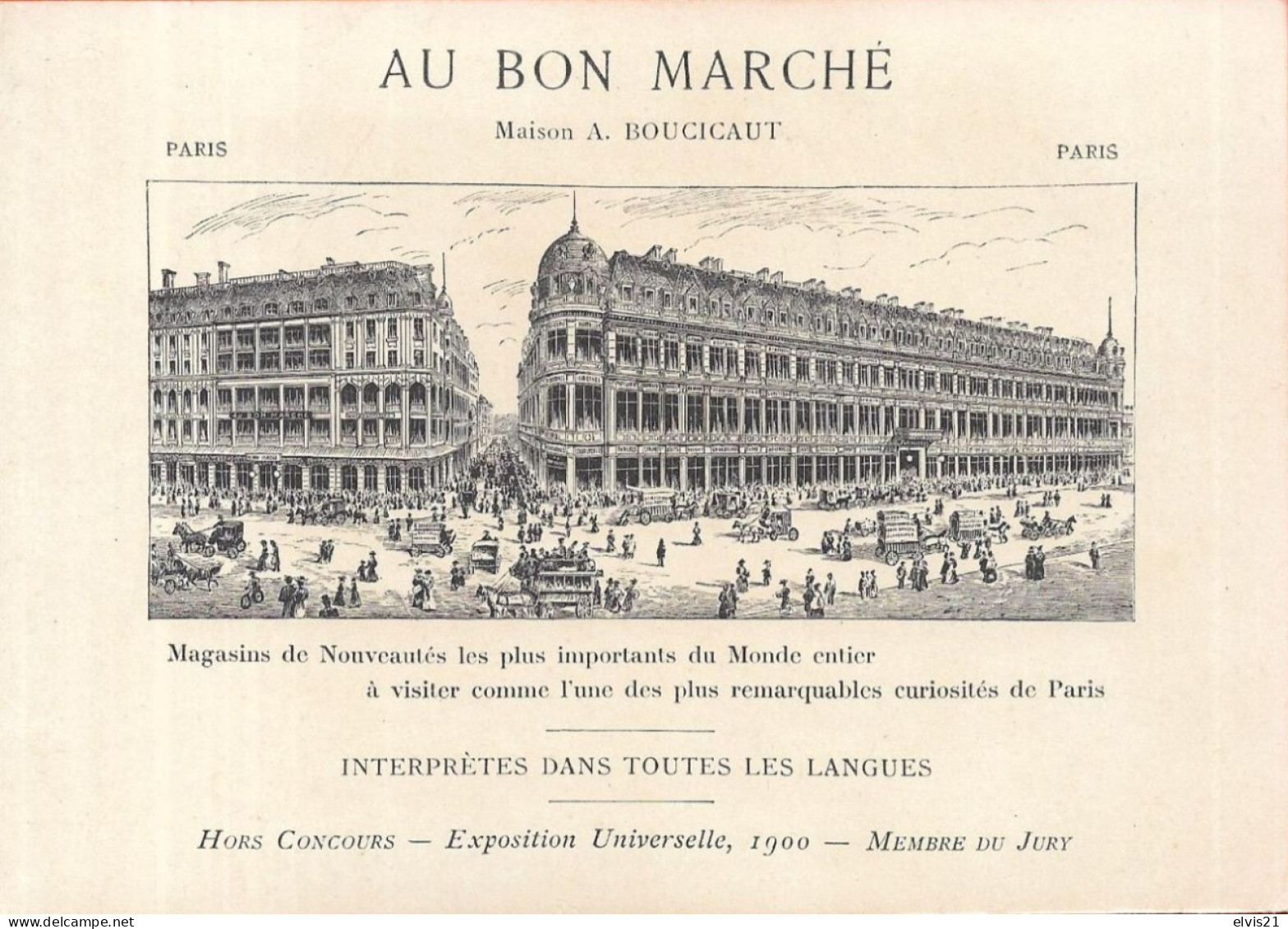 Chromo "Au Bon Marché". Noce De Légumes 5. La Famille - Au Bon Marché