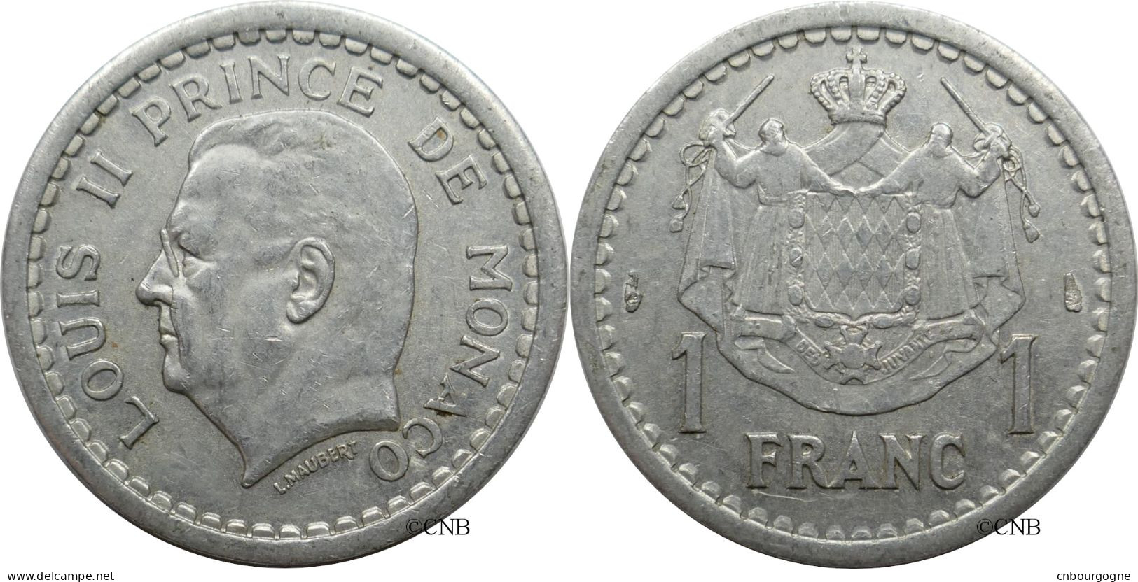 Monaco - Principauté - Louis II - 1 Franc ND (1943) - SUP/AU55 - Mon6126 - 1922-1949 Louis II.