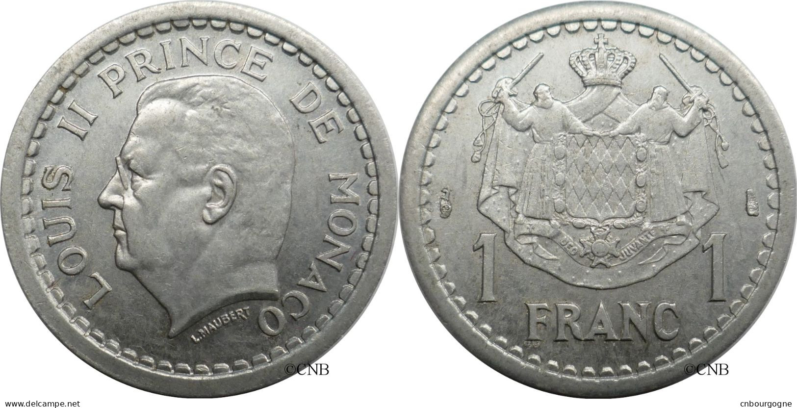 Monaco - Principauté - Louis II - 1 Franc ND (1943) - SUP/AU55 - Mon6527 - 1922-1949 Louis II.