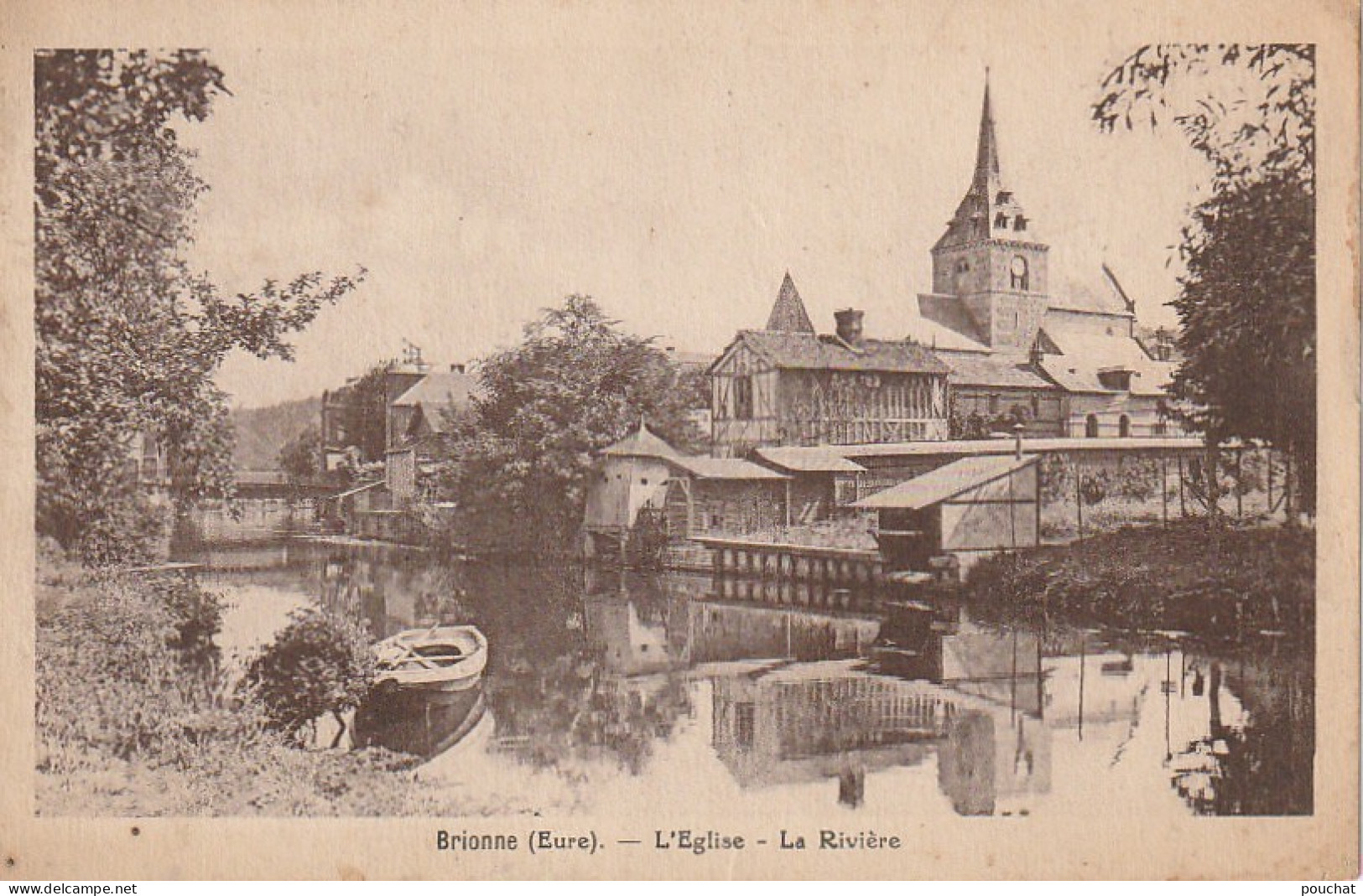 BE21 -(27) BRIONNE - L ' EGLISE - LA RIVIERE - 2 SCANS - Andere & Zonder Classificatie