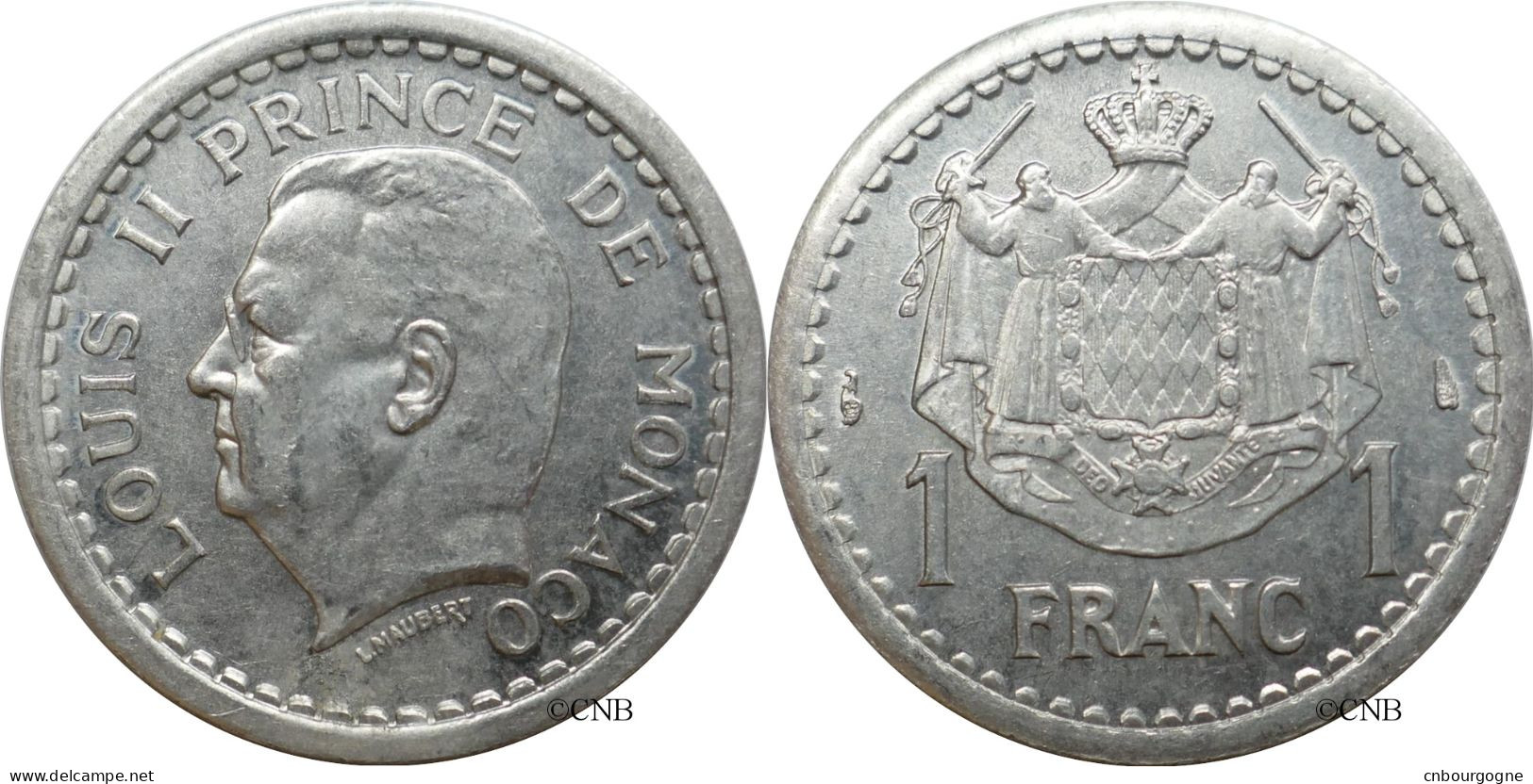 Monaco - Principauté - Louis II - 1 Franc ND (1943) - SUP/AU55 - Mon6528 - 1922-1949 Louis II.