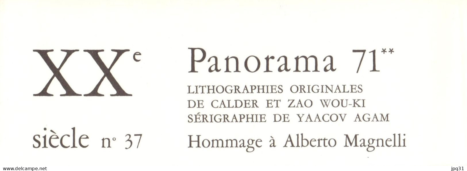 Cahiers d'art XXe Siècle no 36/37 - Panorama 71 - 1971