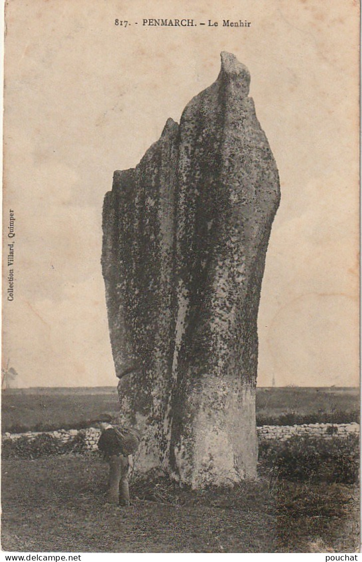 BE24 -(29) PENMARCH  - LE MENHIR - COLL. VILLARD , QUIMPER -  2 SCANS - Penmarch