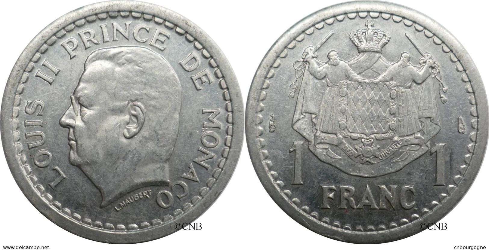 Monaco - Principauté - Louis II - 1 Franc ND (1943) - SUP/AU58 - Mon6530 - 1922-1949 Louis II.