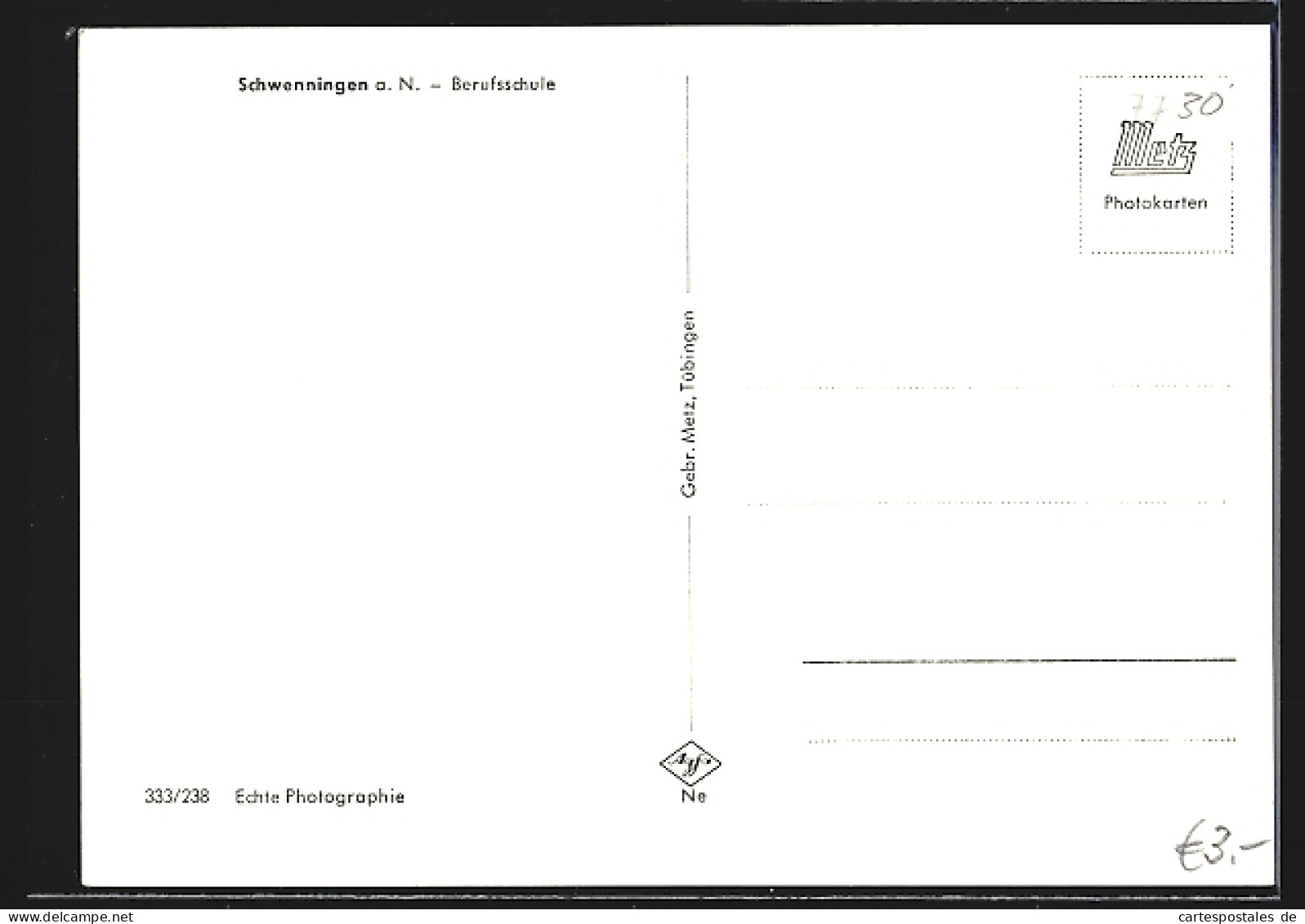 AK Schwenningen A. N., Berufsschule Mit Strassenpartie  - Autres & Non Classés