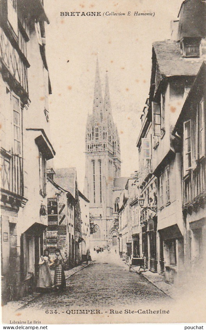 BE24 -(29) QUIMPER - RUE  SAINTE  CATHERINE - ANIMATION  -  2 SCANS - Quimper