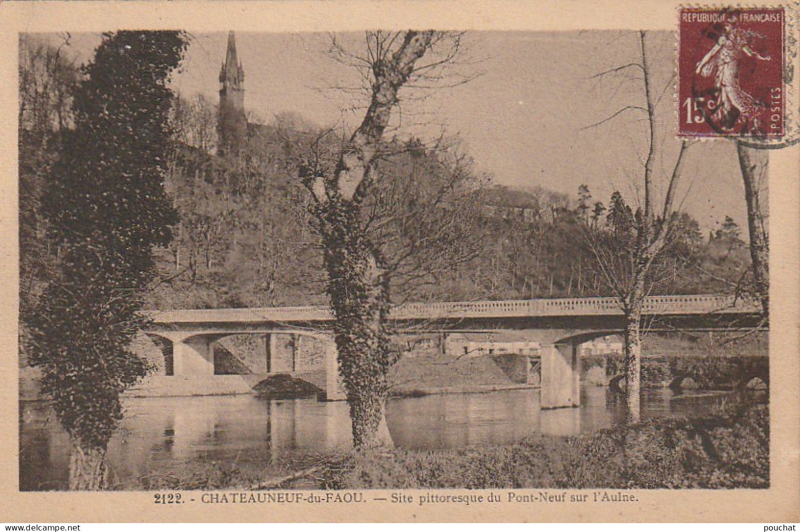 BE26 -(29) CHATEAUNEUF DU  FAOU - SITE PITTORESQUE DU PONT NEUF SUR L ' AULNE  -  2 SCANS - Châteauneuf-du-Faou