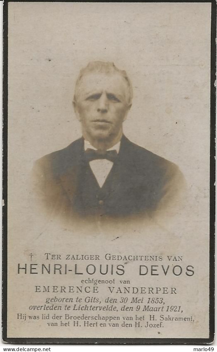 DP. HENRI DEVOS - VANDERPER ° GITS 1853- + LICHTERVELDE 1921 - Religione & Esoterismo