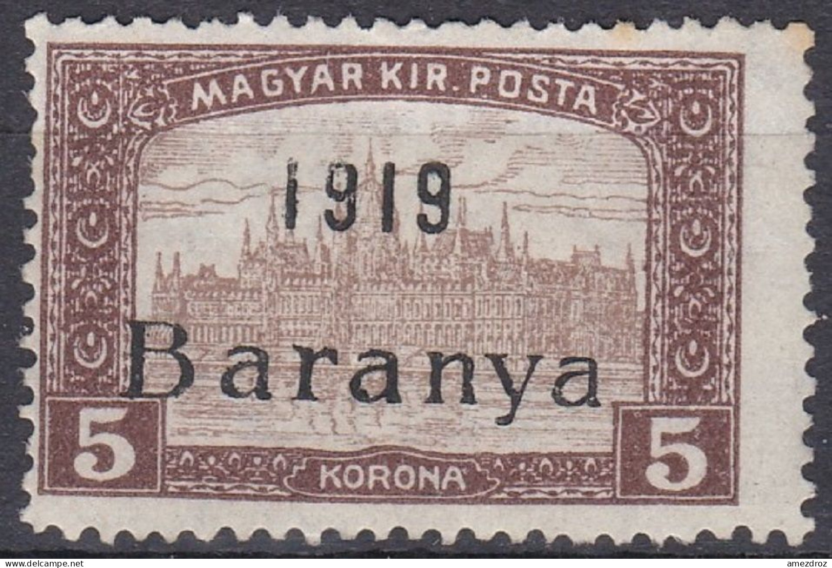 Hongrie Baranya 1919 Mi 33 * Palais Du Parlement    (A17) - Baranya