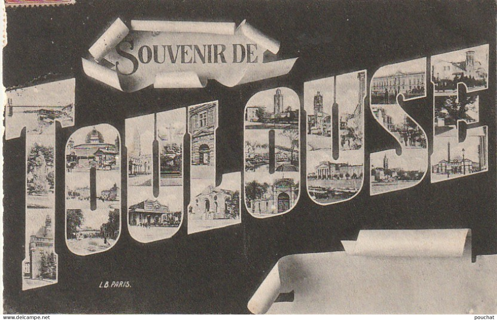 CE17 -(31)  SOUVENIR DE TOULOUSE  -  CARTE LETTRES MULTIVUES   -  2 SCANS - Toulouse