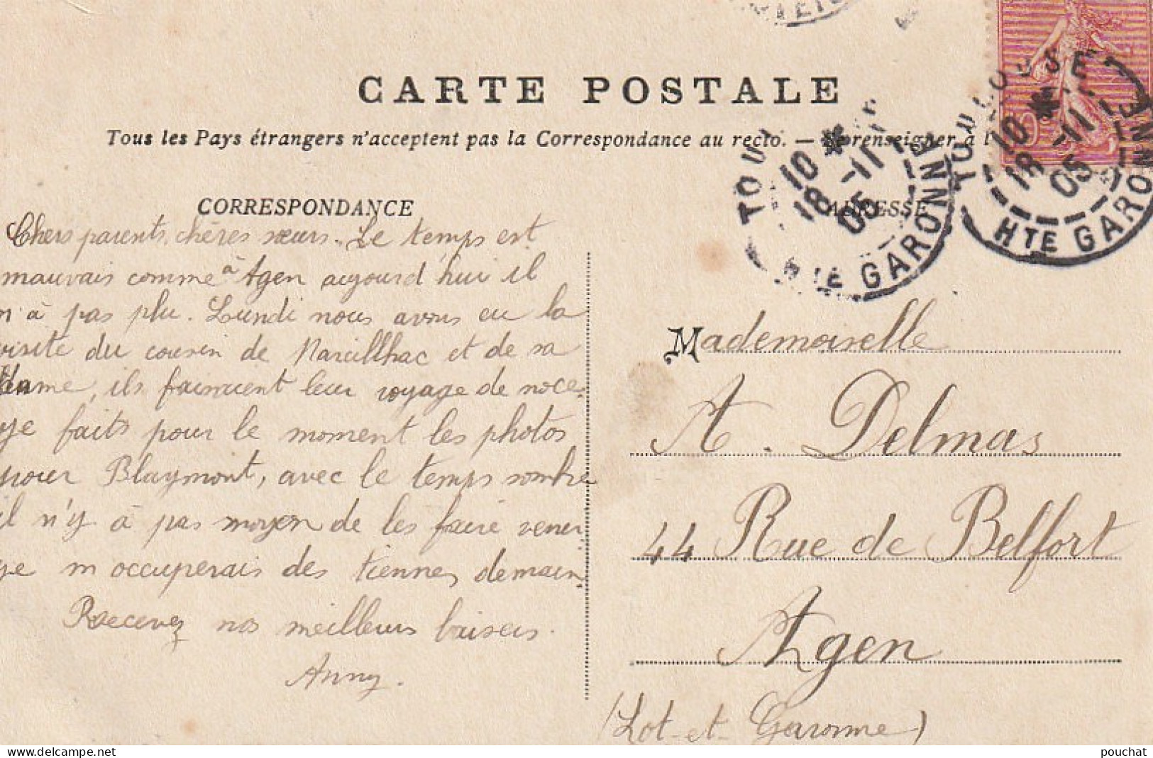 CE17 -(31)  SOUVENIR DE TOULOUSE  -  CARTE LETTRES MULTIVUES   -  2 SCANS - Toulouse