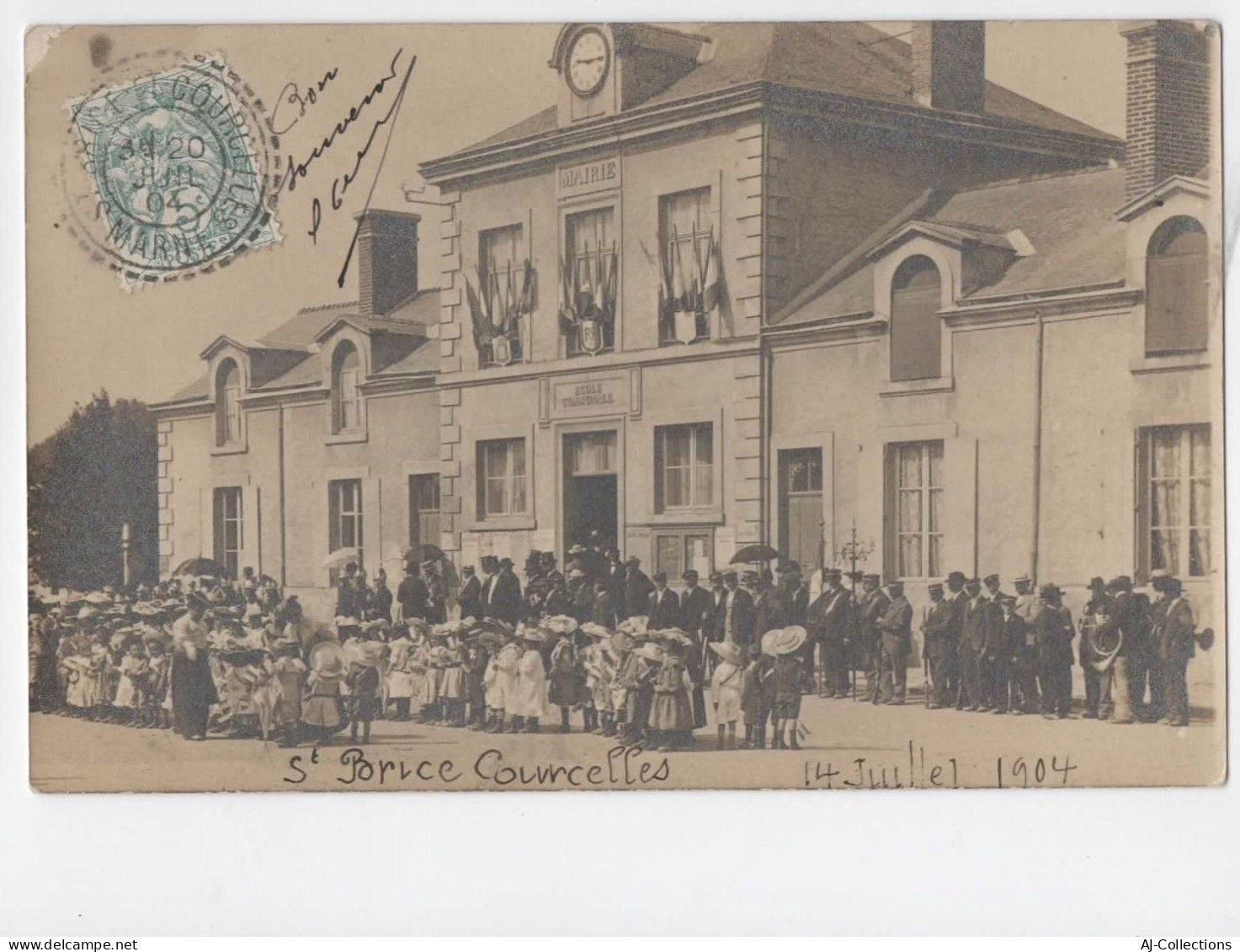 AJC - Saint Brice Courcelles - Carte Photo Du 14 Juillet 1904 - Autres & Non Classés