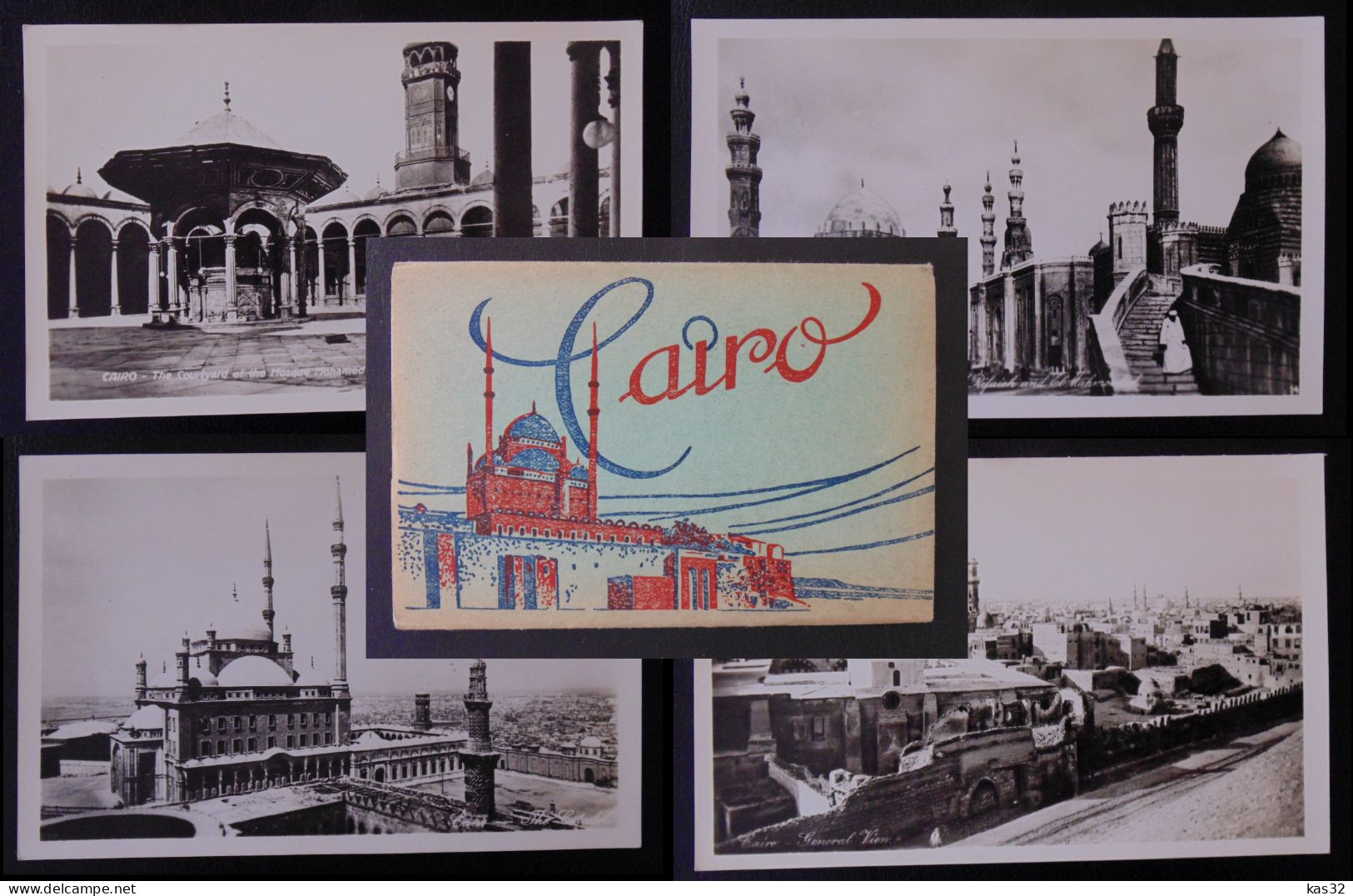 EGYPT, CAIRO Lot 4 P/c & KARNAK Lot 8 P/c - Total 12 Early Old Postcards - Collections & Lots