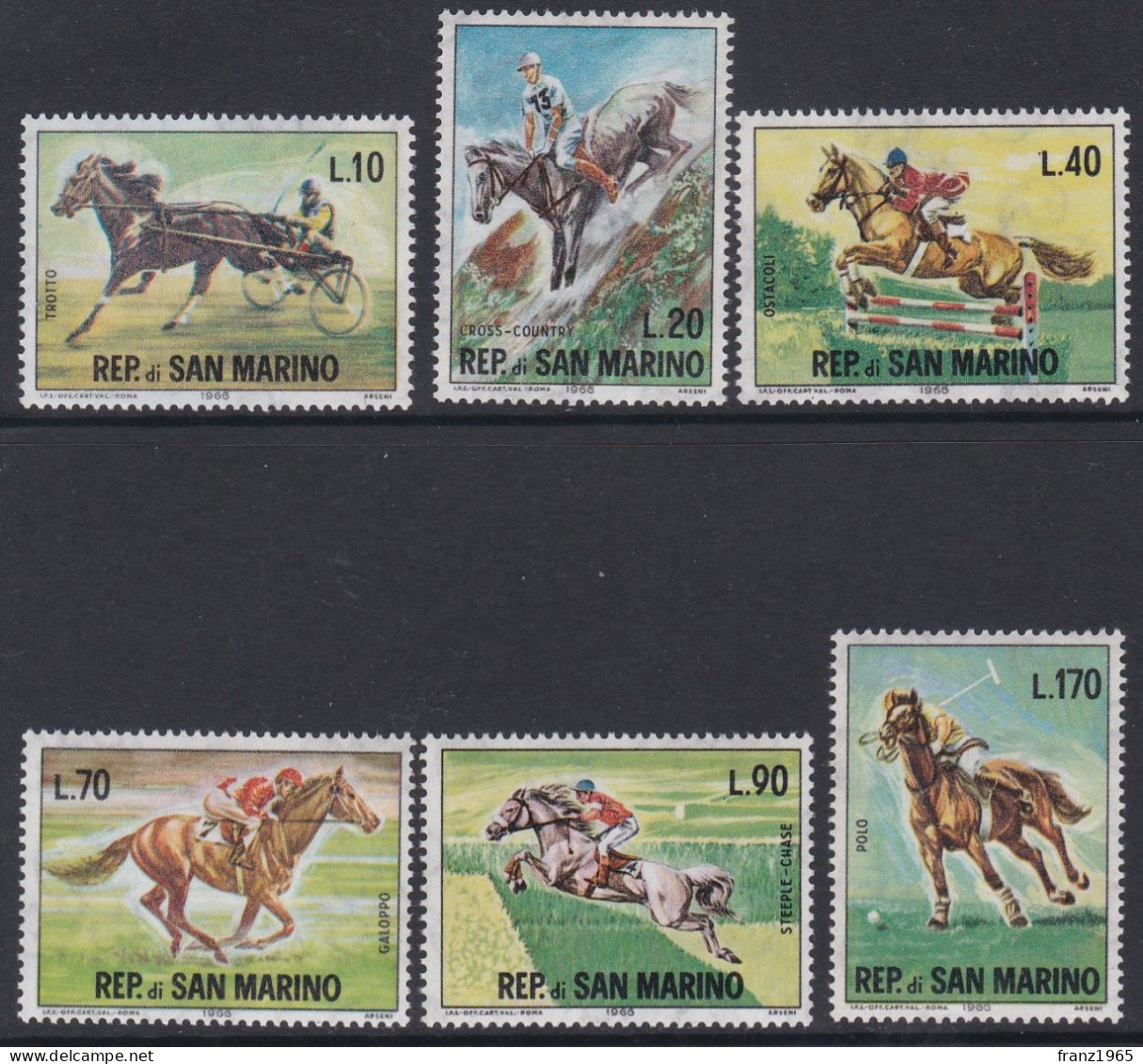 Horse Sports - 1966 - Unused Stamps