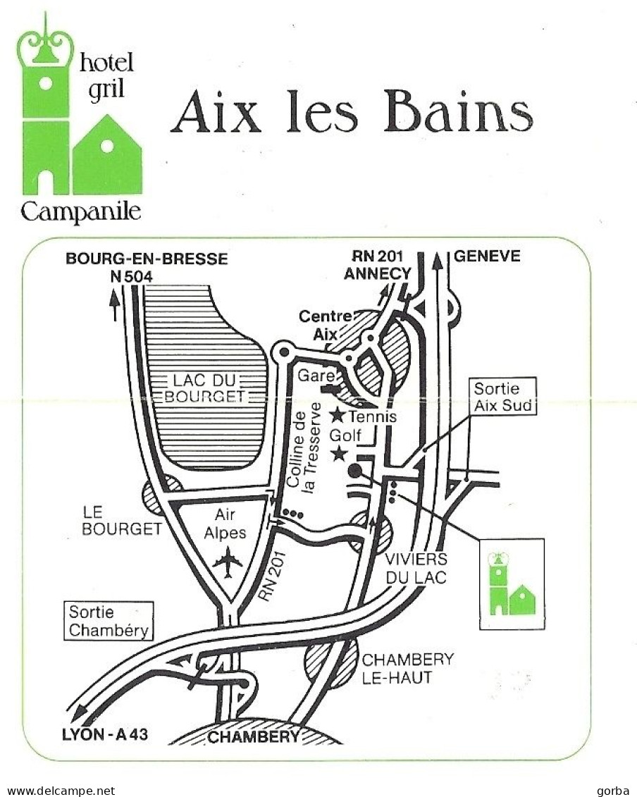 *Carte Visite Hôtel Grill Campanile  - Lydia Et Didier COUPAU  à AIX LES BAINS (73) - Cartes De Visite