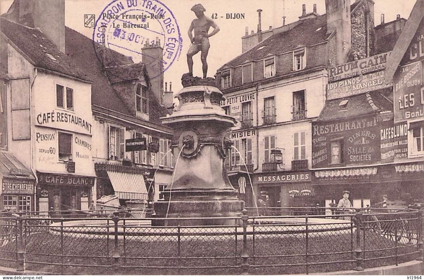 DIJON PLACE FRANCOIS RUDE LE BAREUZAI 1915 - Dijon