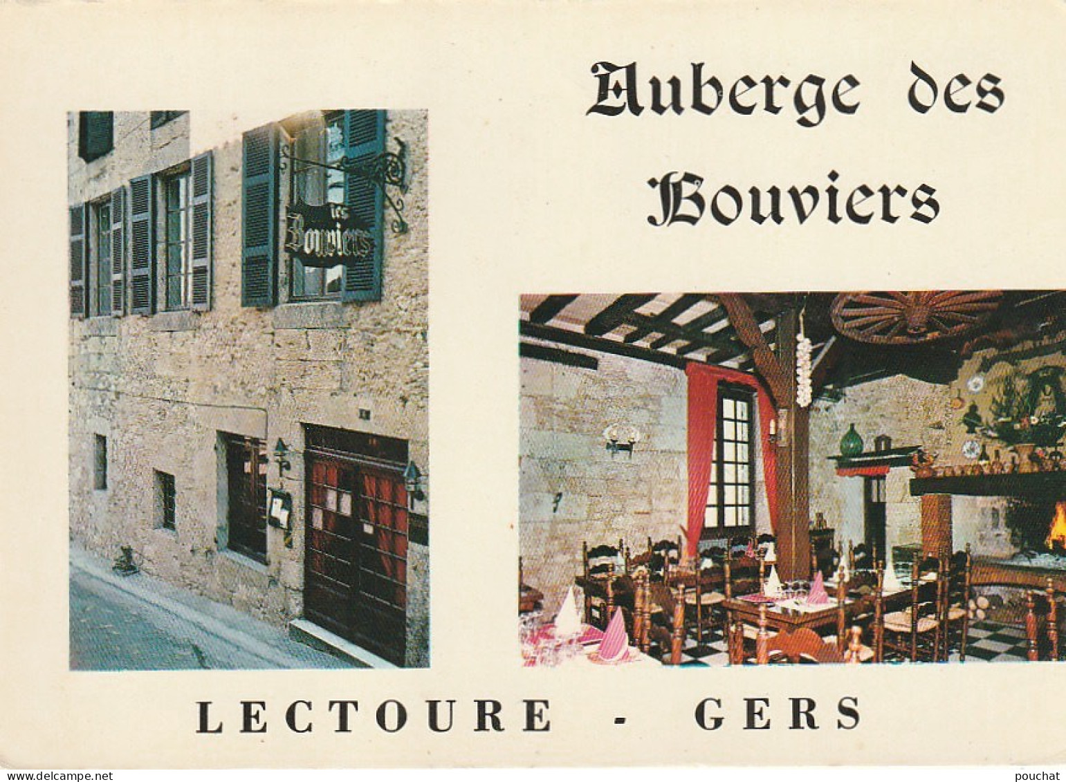 CE21 -(32) LECTOURE  - AUBERGE DES BOUVIERS  - CARTE MULTIVUES  COULEURS  -   2 SCANS - Lectoure