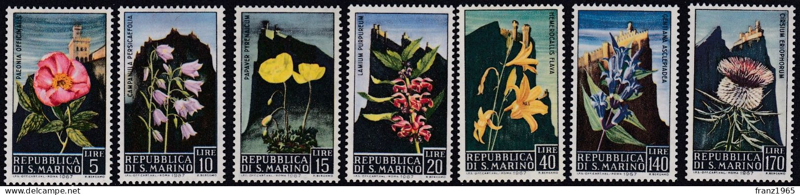 Flowers - 1967 - Unused Stamps