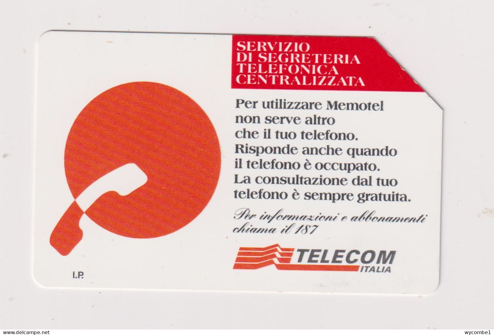 ITALY -  Memotel Urmet  Phonecard - Openbaar Gewoon