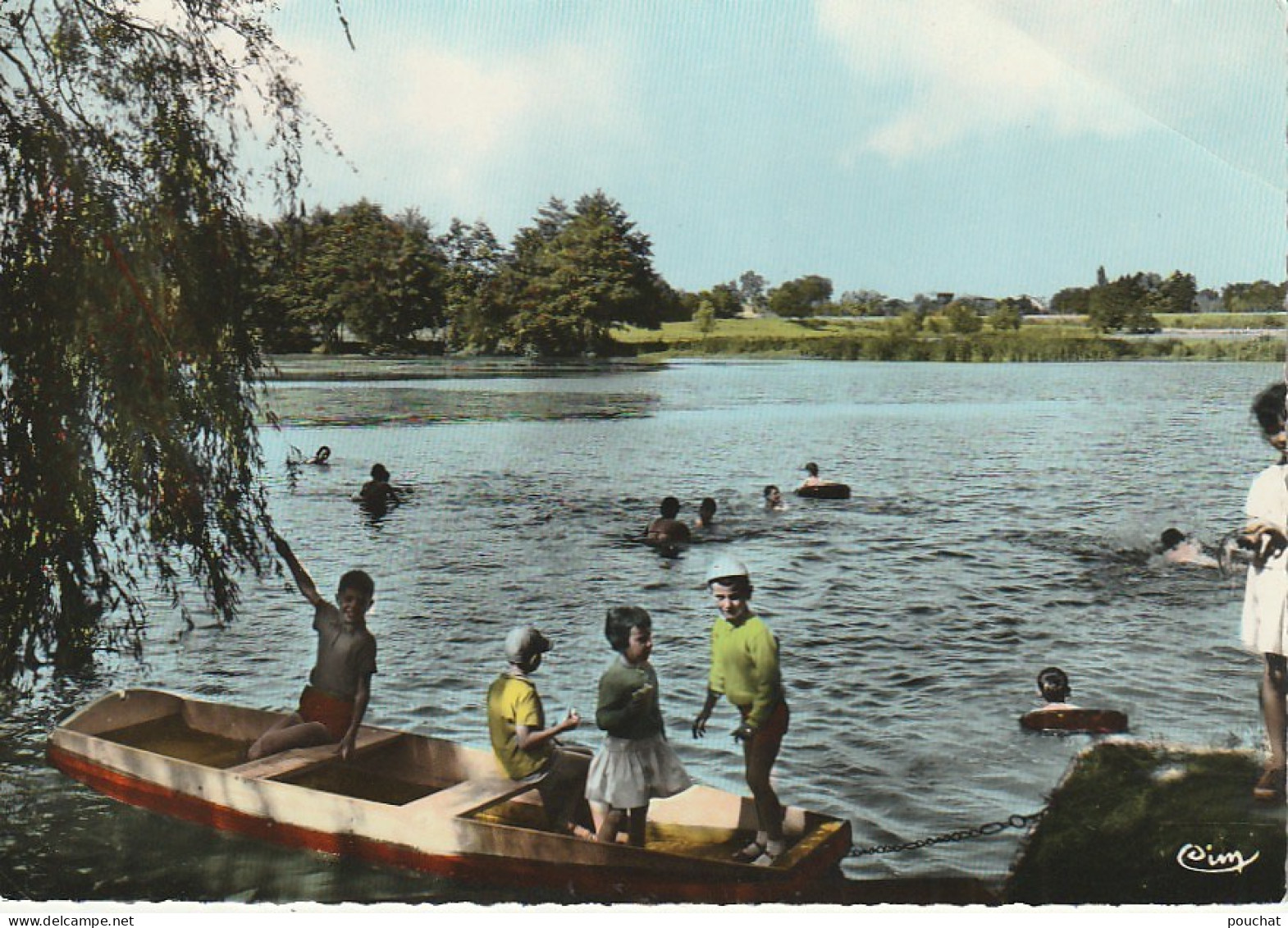 CE24 -(33) SAINT MEDARD DE GUIZIERES  - " LES BARADIS " -  ENFANTS  A  LA BAIGNADE  -  CARTE COULEURS   - 2  SCANS - Other & Unclassified