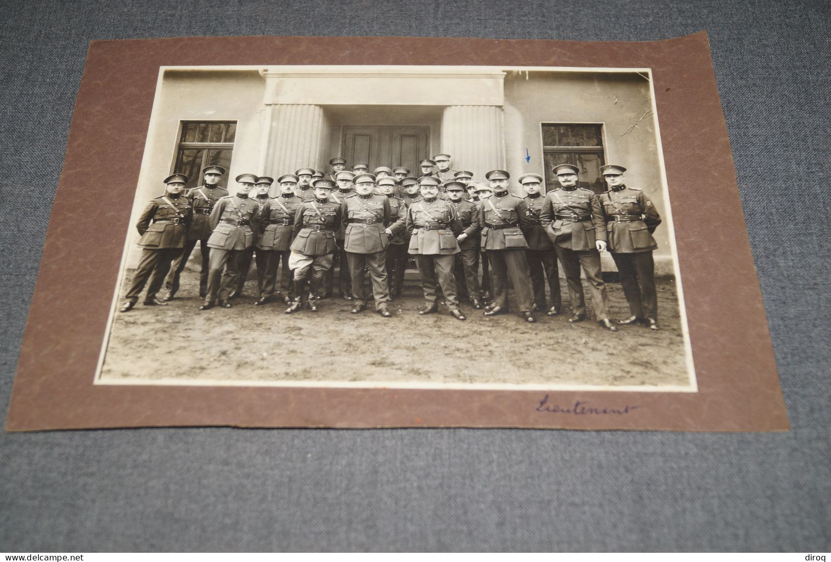 Photo Originale Grande Photo Carton,groupe De Gradés,guerre 14-18,très Belle Photo Ancienne,26,5 Cm/18,5 Cm. - 1914-18