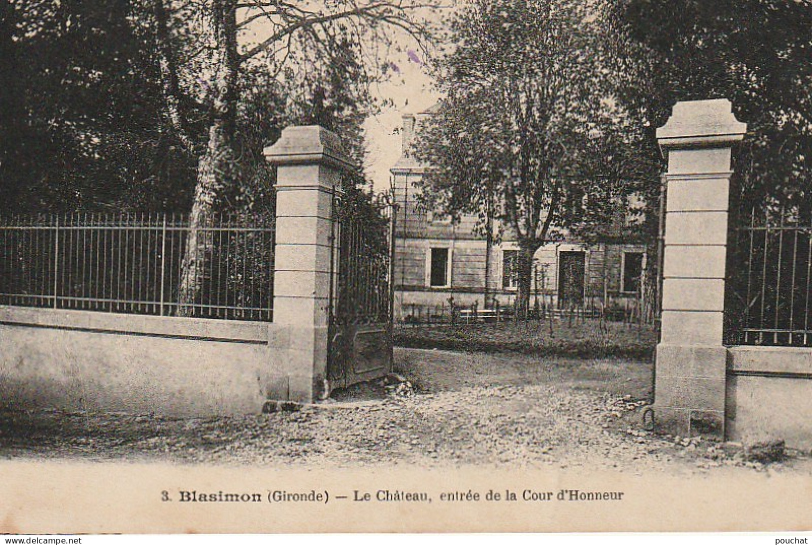 CE 25 -(33) BLASIMON  -  LE CHATEAU , ENTREE DE LA COUR D ' HONNEUR  -  2 SCANS - Other & Unclassified
