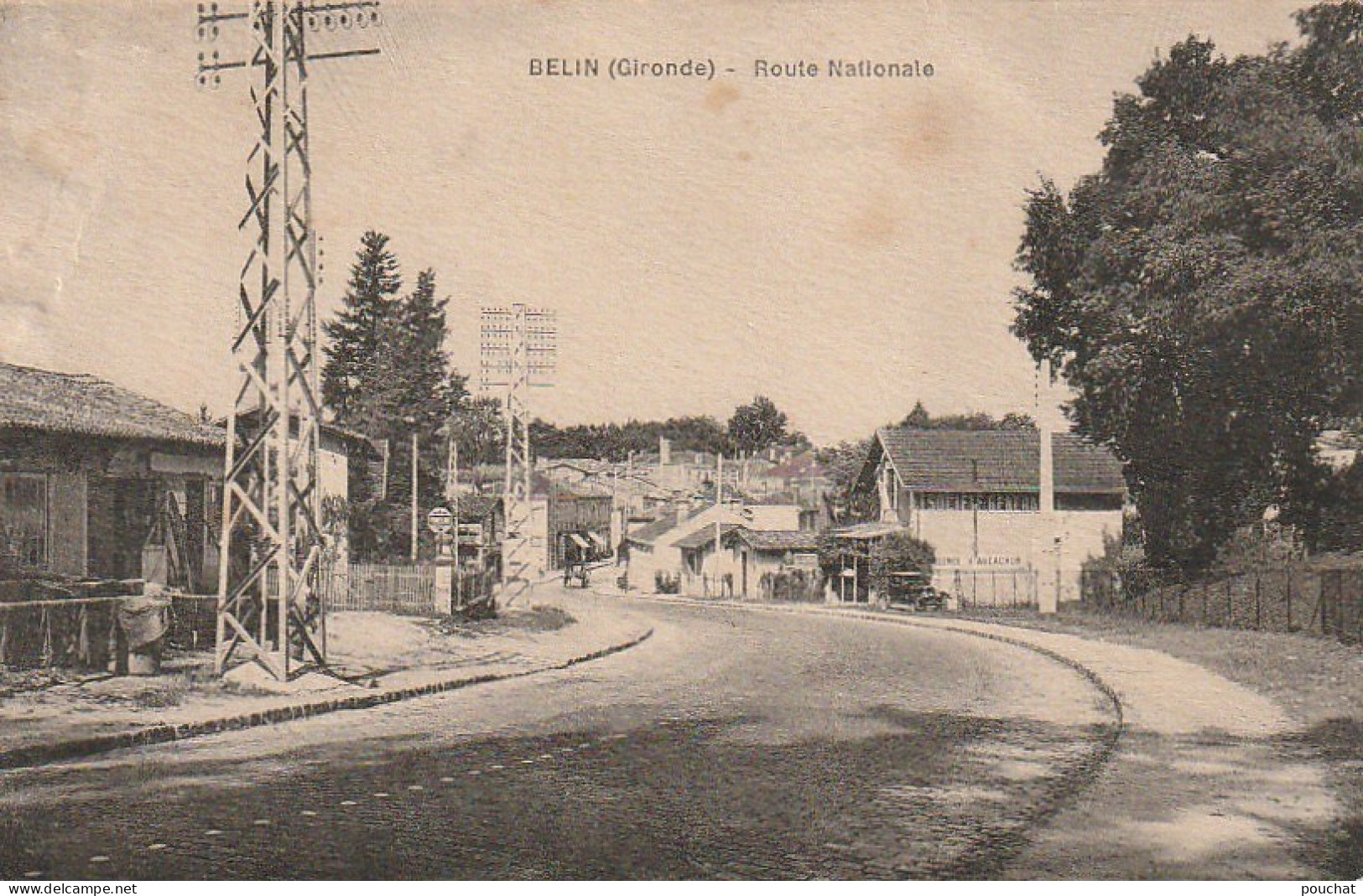 CE 26 -(33) BELIN  - ROUTE NATIONALE  - PHOT. PROUSTEY , BELIN -  2 SCANS - Other & Unclassified