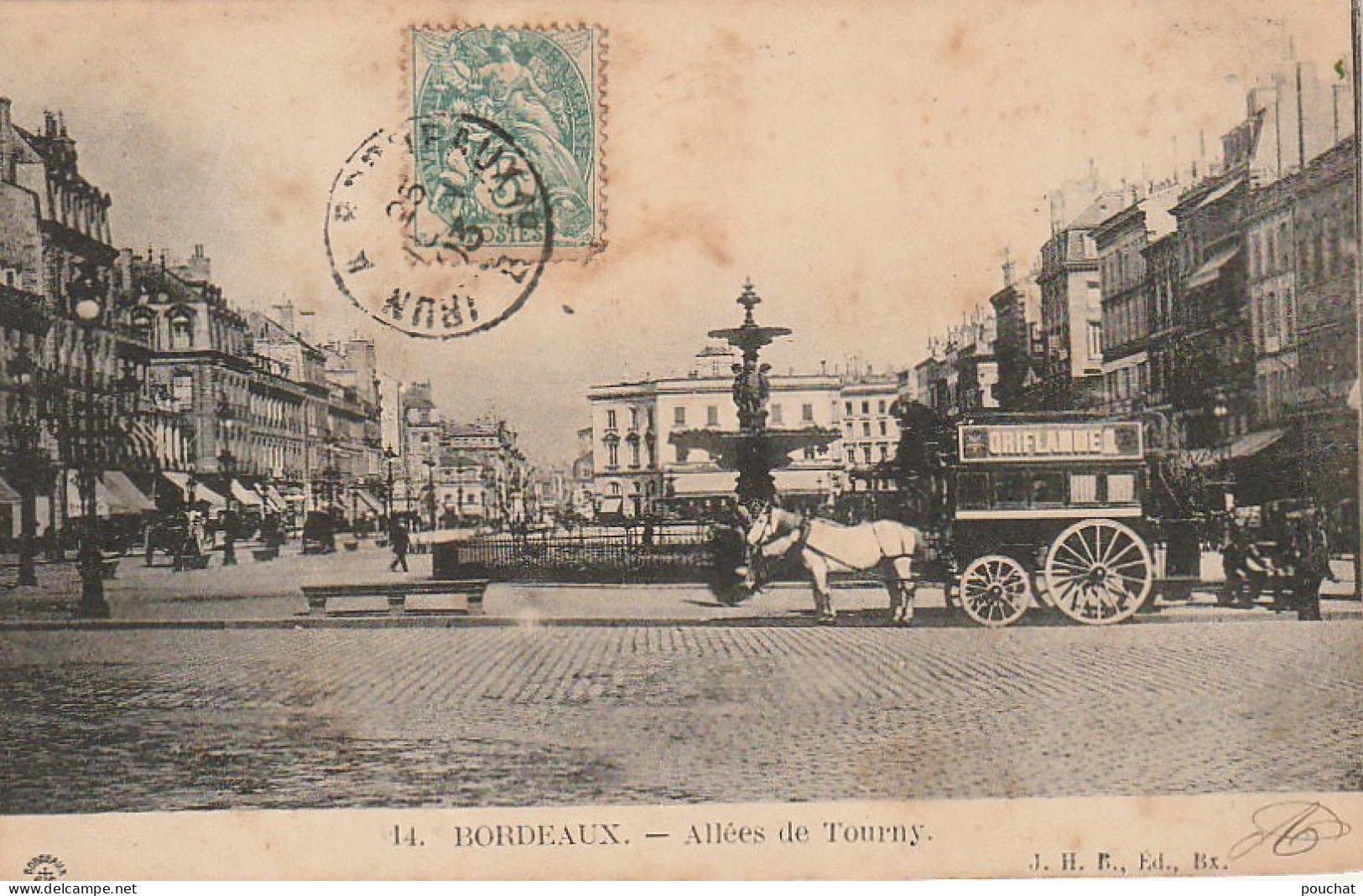 CE 27 -(33) BORDEAUX  - ALLEES DE TOURNY - VOITURE HIPPOMOBILE  - 2 SCANS - Bordeaux