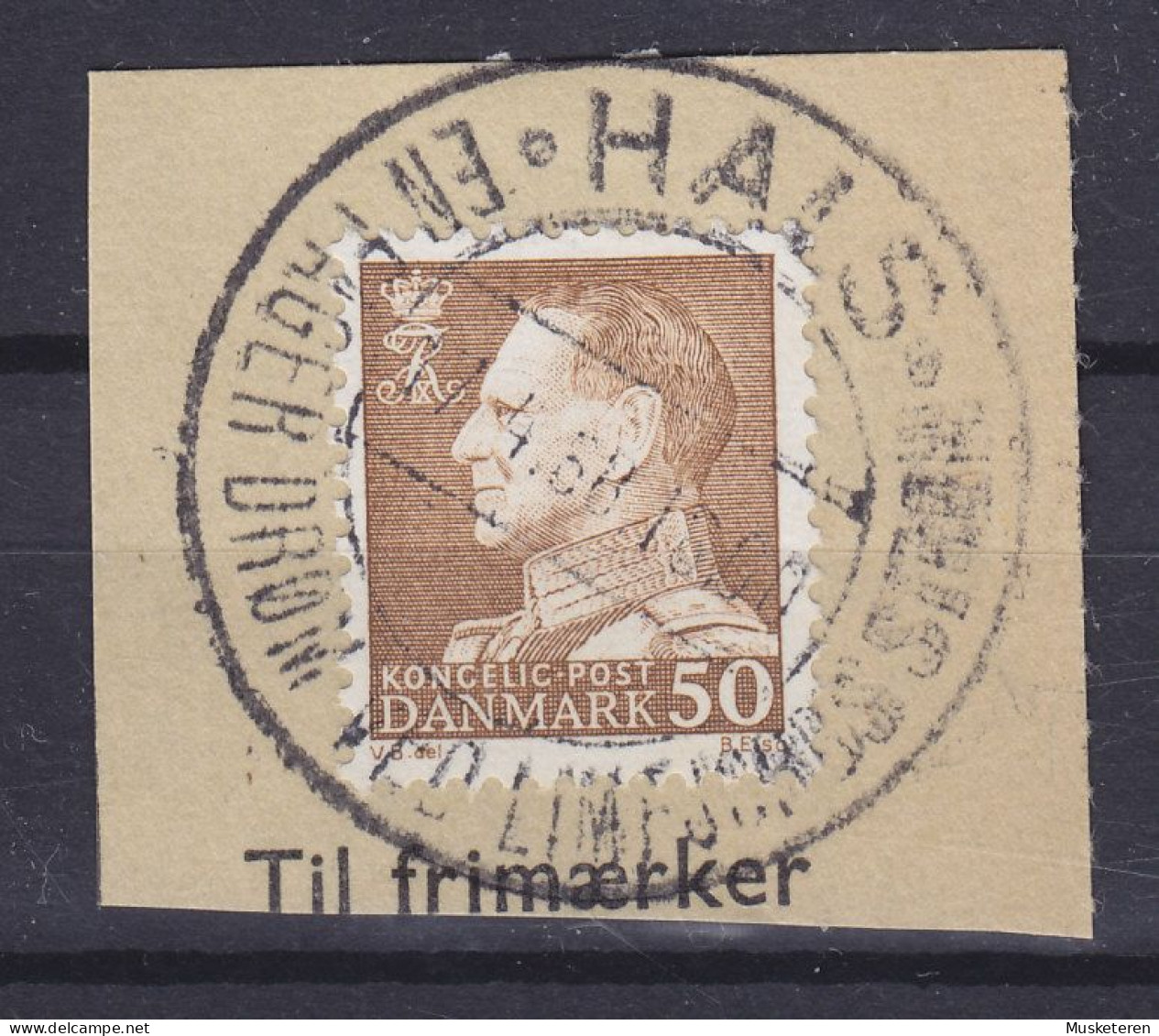 Denmark 1967 Mi. 457, 50 Øre King Frederik IX. Sonderstempel 'En Fager Drøm Ved Limfjordens Strøm' HALS 1968 Clip - Used Stamps