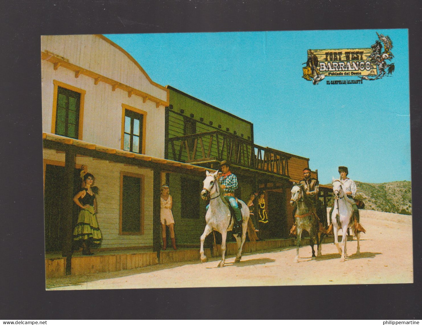 Fort West "Barranco" - Poblado Del Oeste - El Campello (Alicante) - Lot De 2 Cartes (chevaux) - Andere & Zonder Classificatie