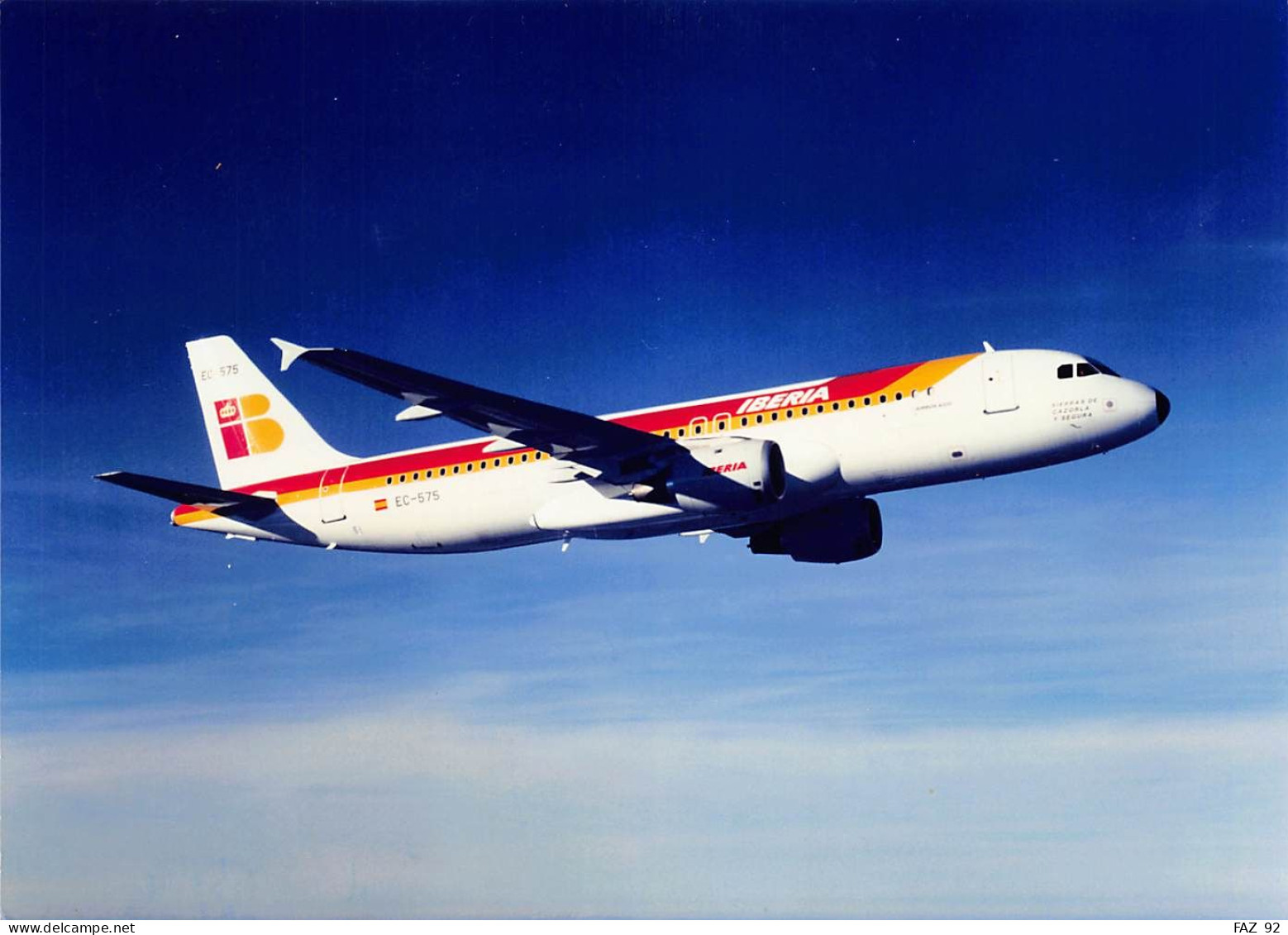 Airbus A320 In IBERIA Colours - EBA - 180 X 130 Mm. - Photo Presse Originale - Aviation