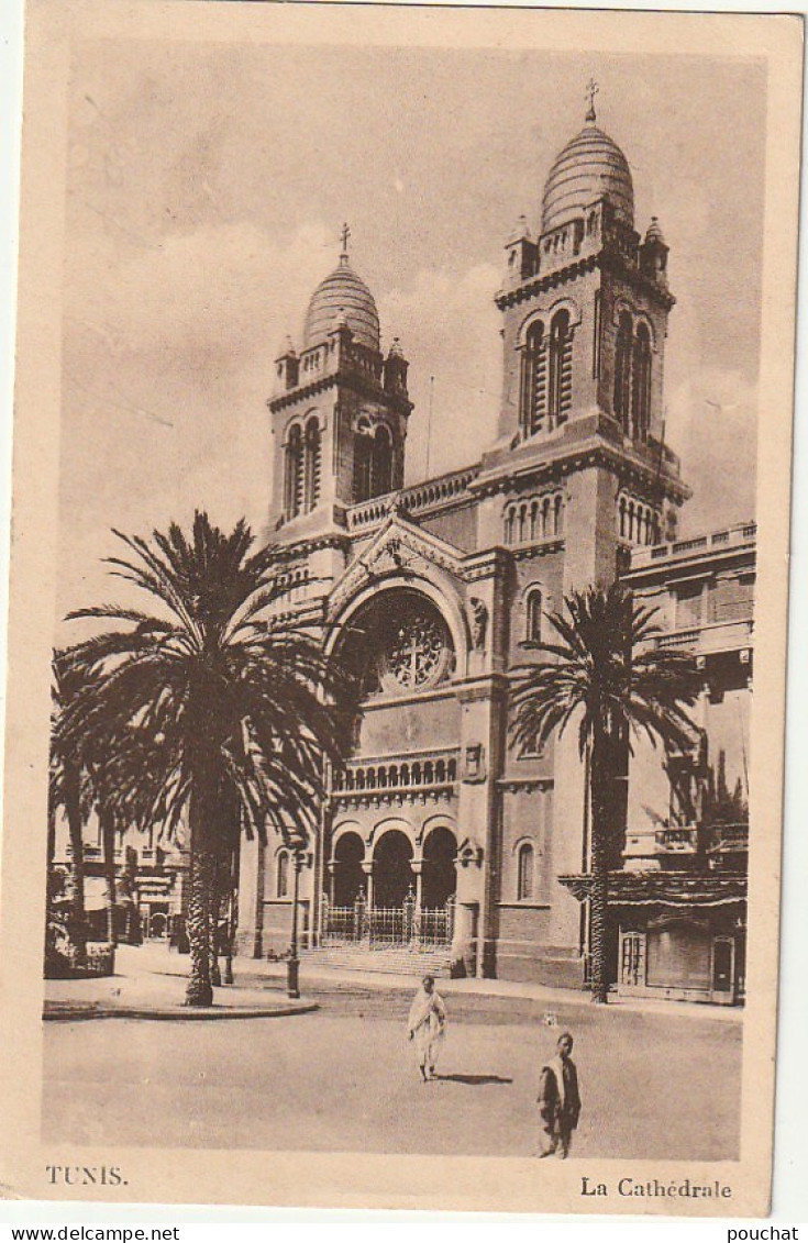 CE11  - TUNIS ( TUNISIE ) - LA CATHEDRALE  -  2 SCANS - Tunesien