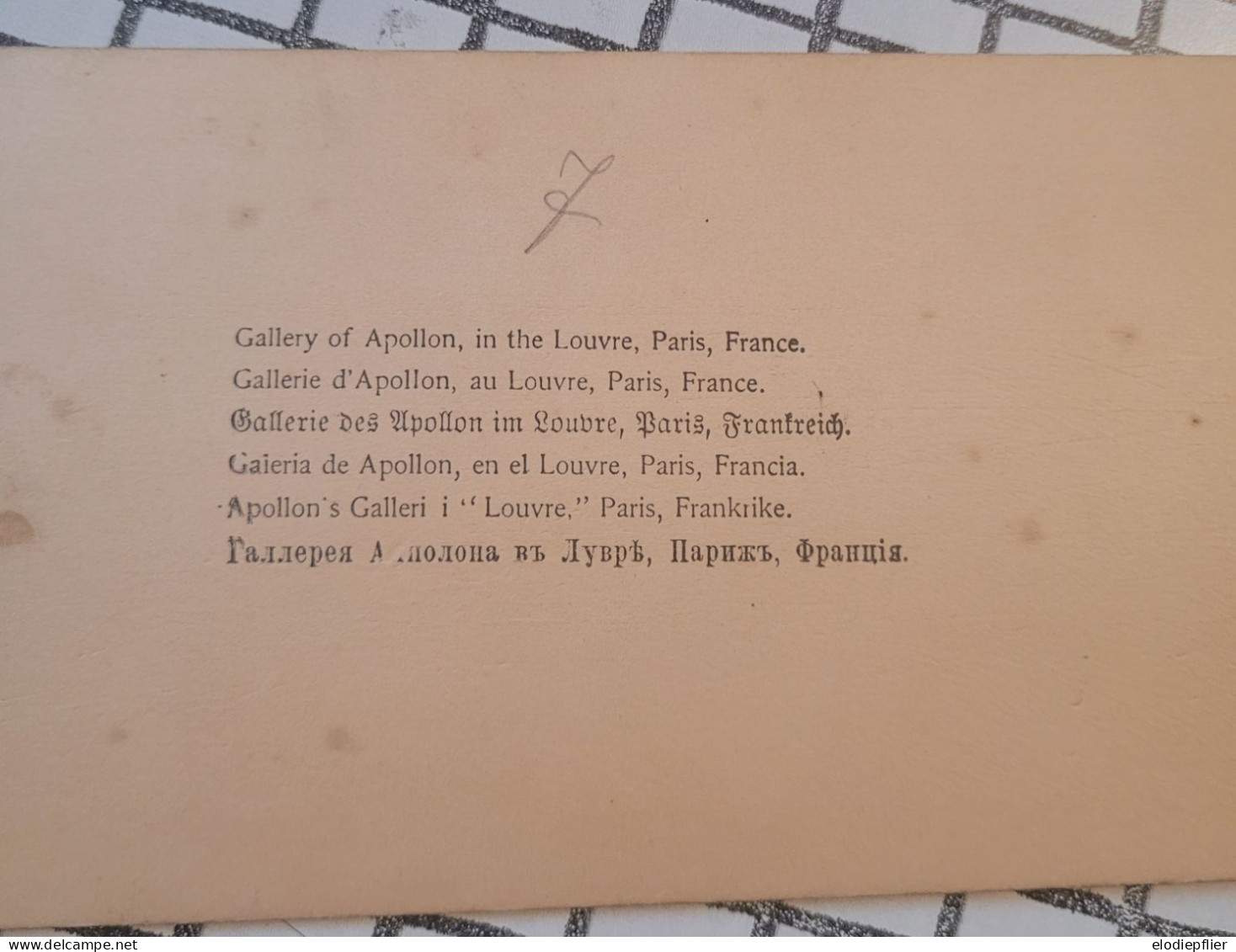 Gallerie D'Apollon, Au Louvre, Paris, France. Underwood Stéréo - Stereoscopes - Side-by-side Viewers