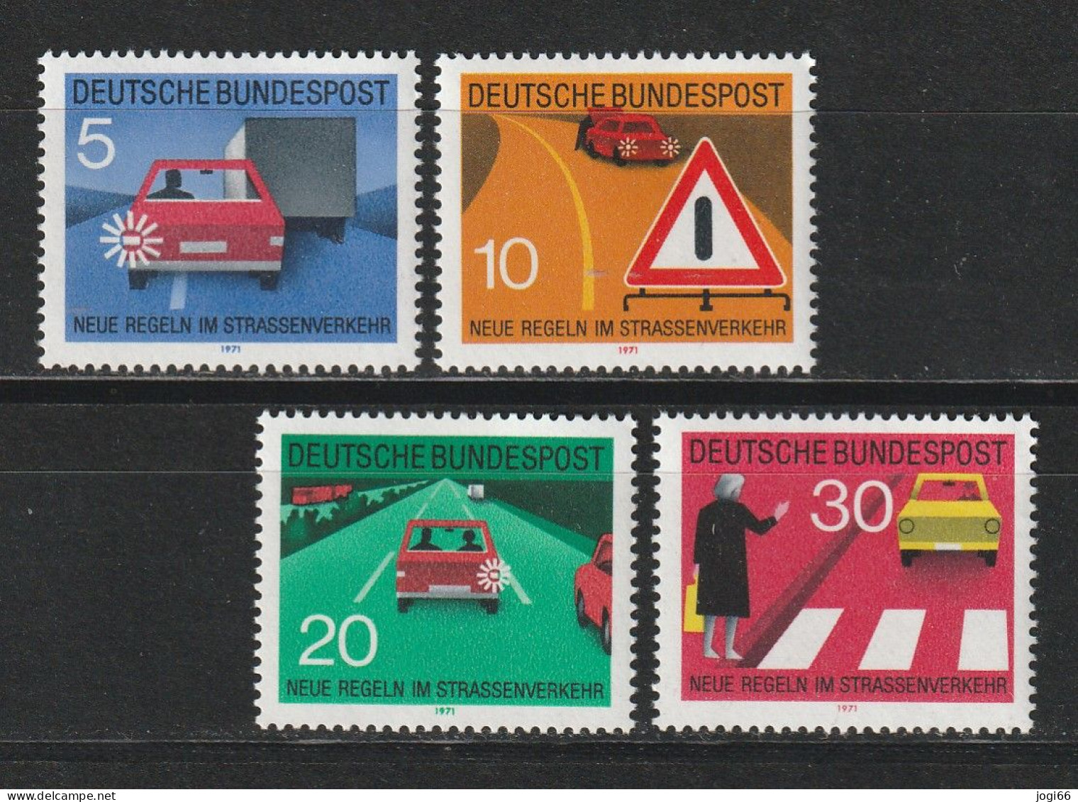 Bund Michel 670 - 673 Neue Regeln Im Straßenverkehr ** - Unused Stamps