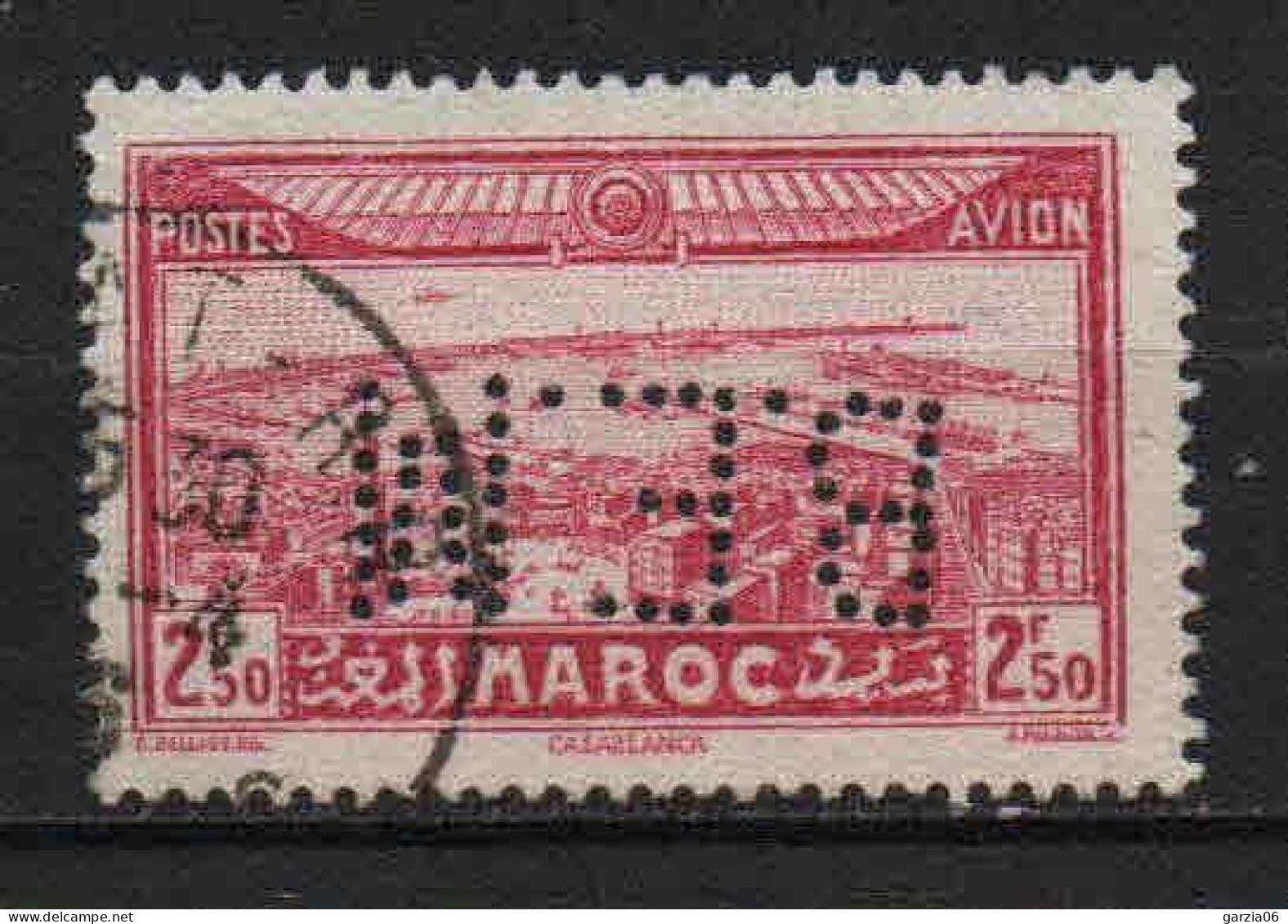 Maroc - 1933 - Vue  - Perforé  - PA 37 - Oblit - Used - Poste Aérienne