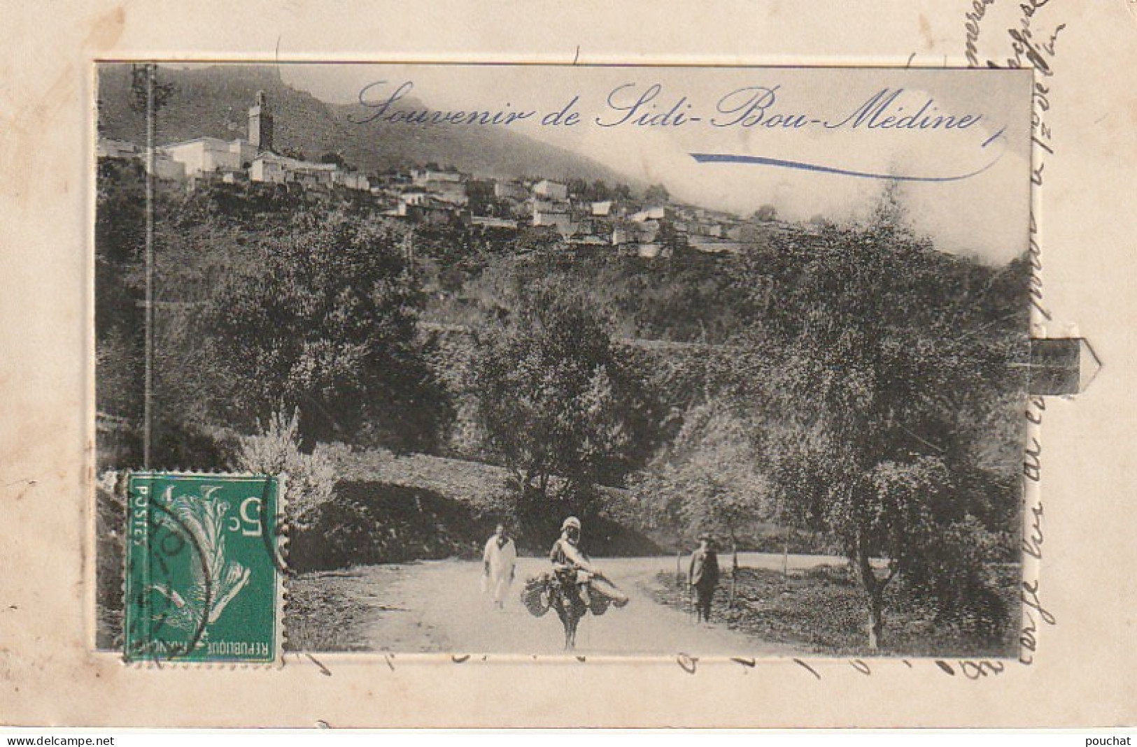 CE1 - SOUVENIR DE SIDI BOU MEDINE  - ROUTE DES CASCADES  -  CARTE A RABAT -  3 SCANS - Autres & Non Classés